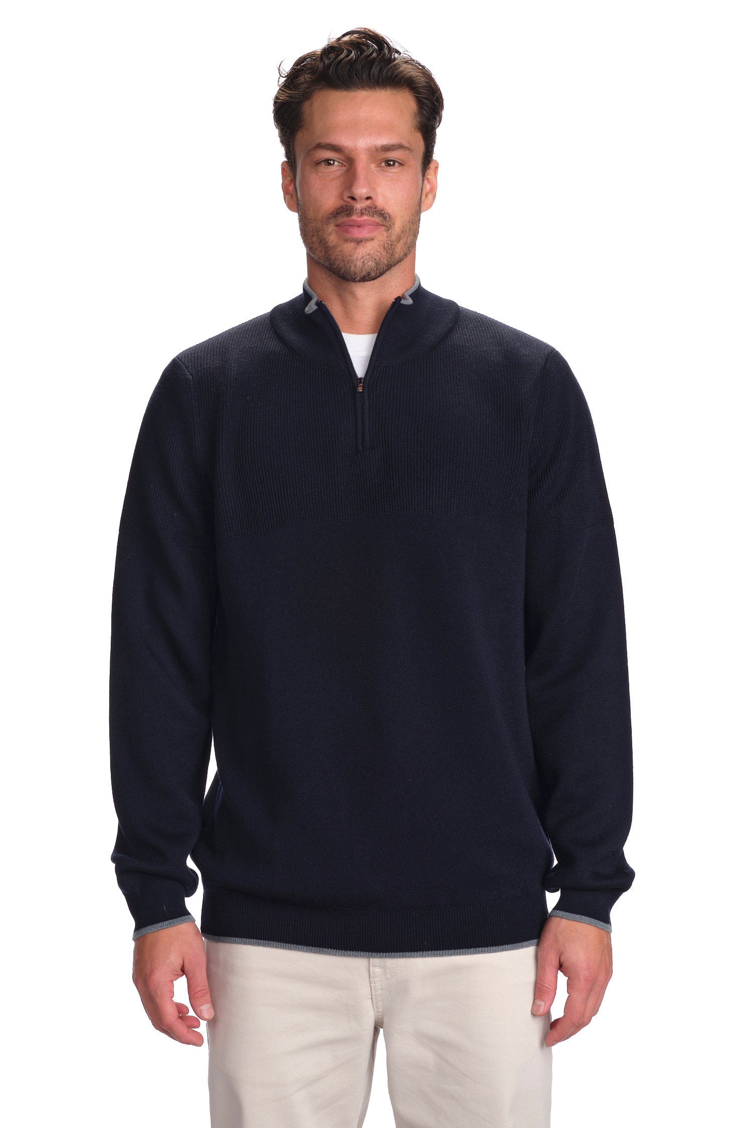 Quarter Zip Wool Sweater