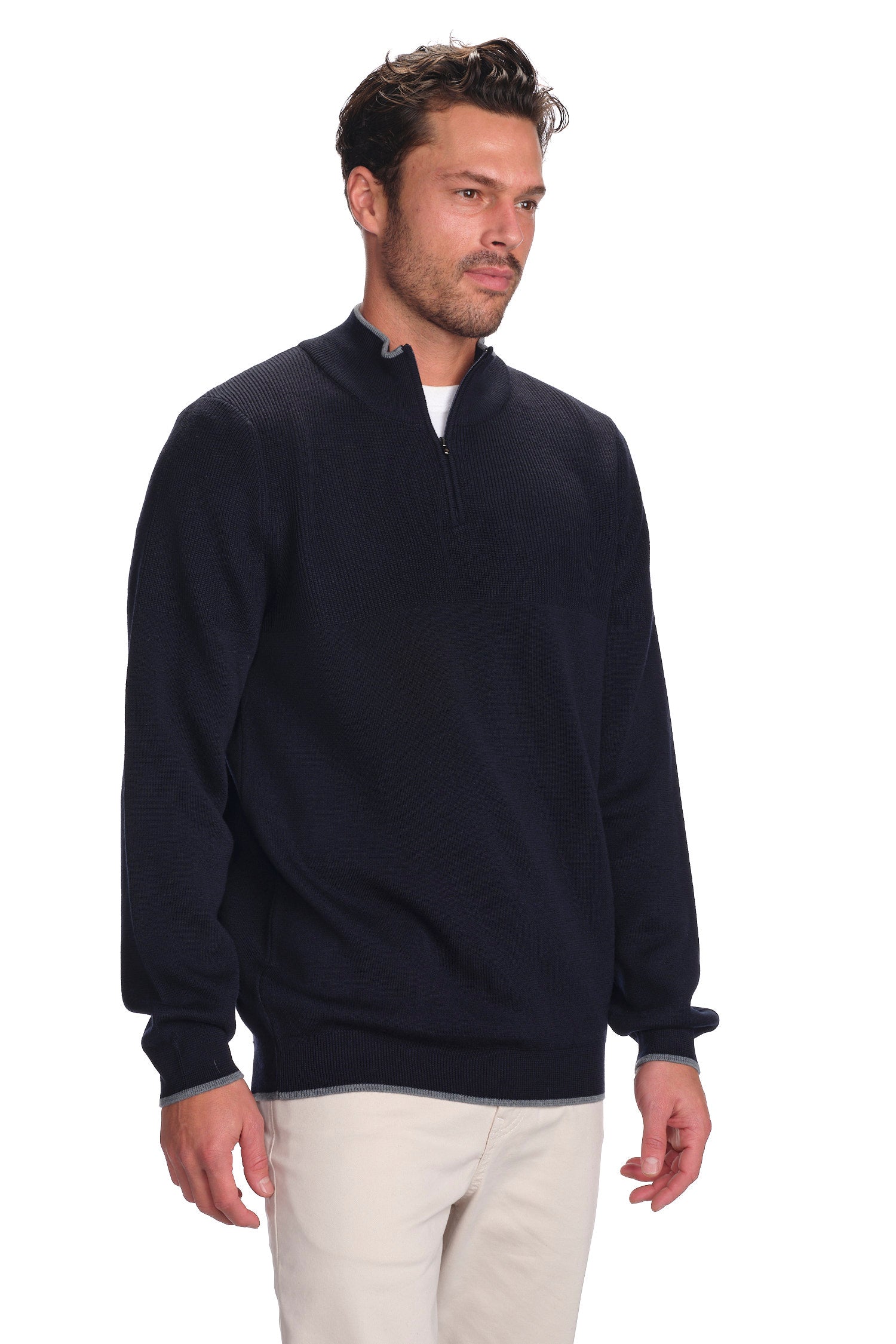 Quarter Zip Wool Sweater