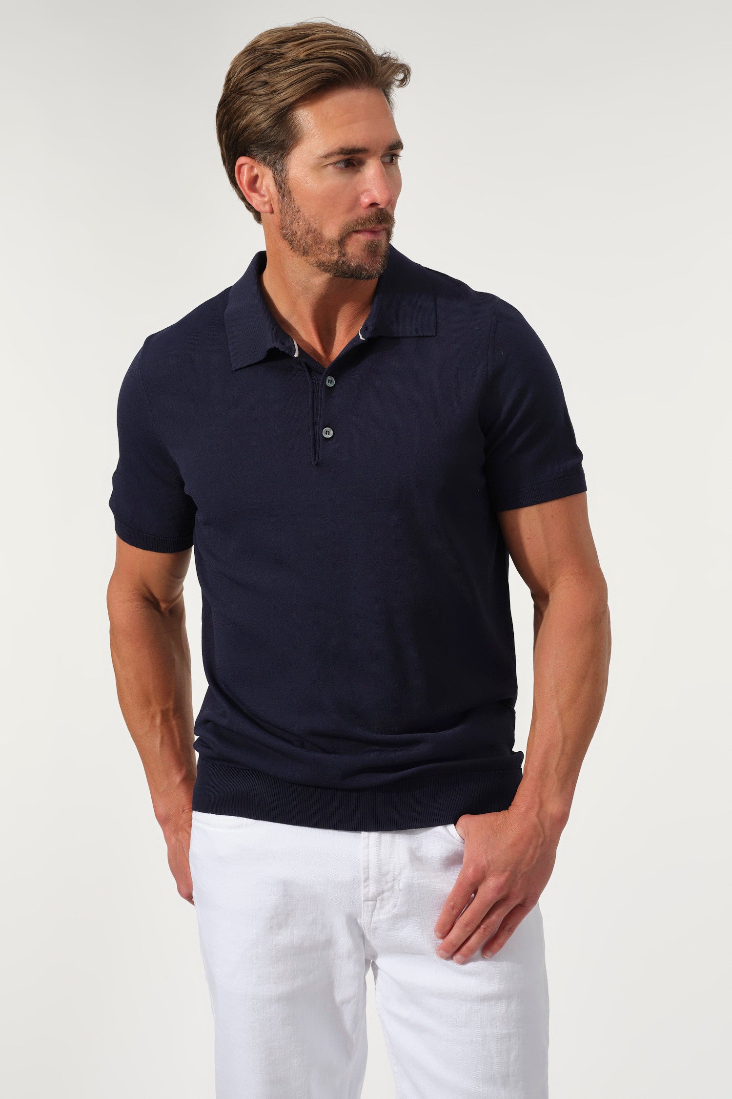 Lightweight Knit Polo Shirt