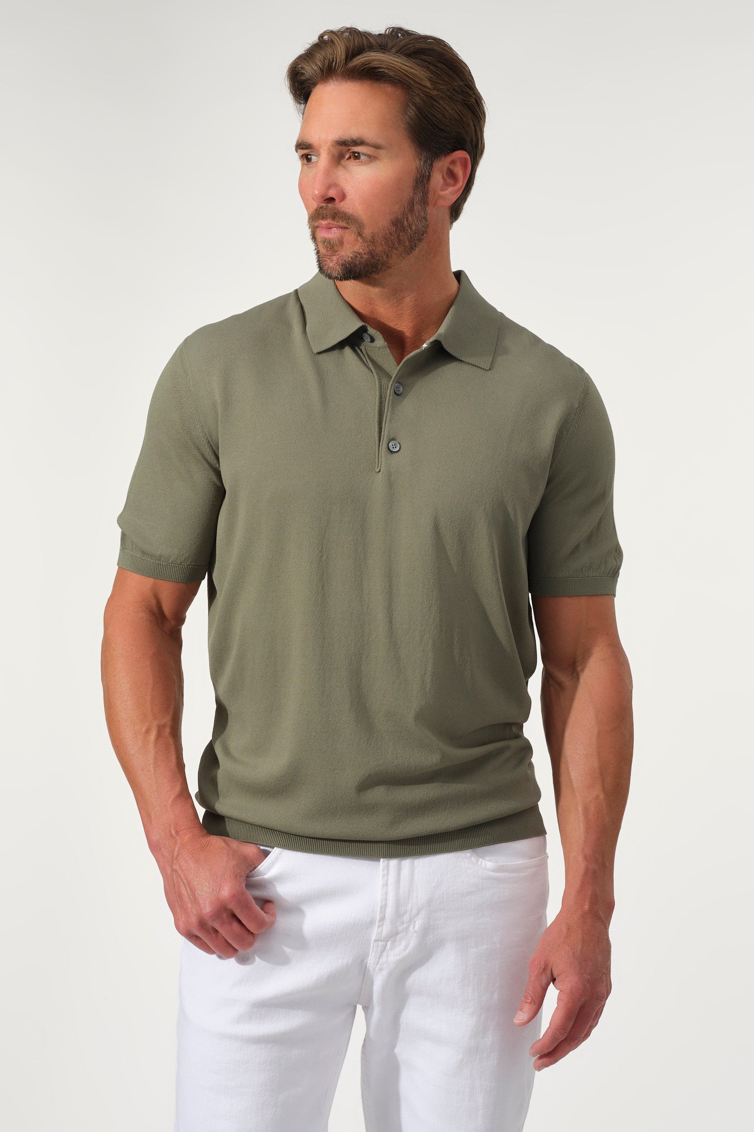 Lightweight Knit Polo Shirt