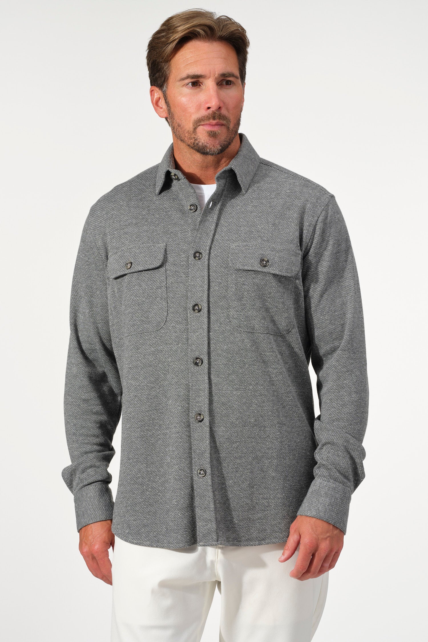 Herringbone Utility Overshirt
