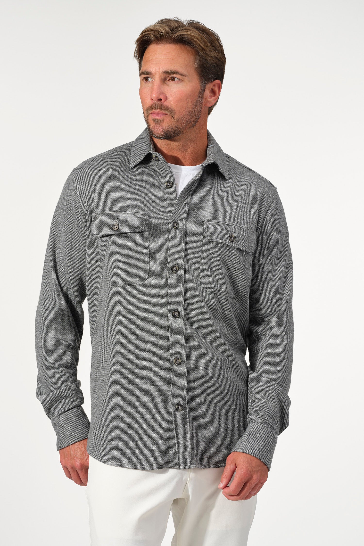 Herringbone Utility Overshirt