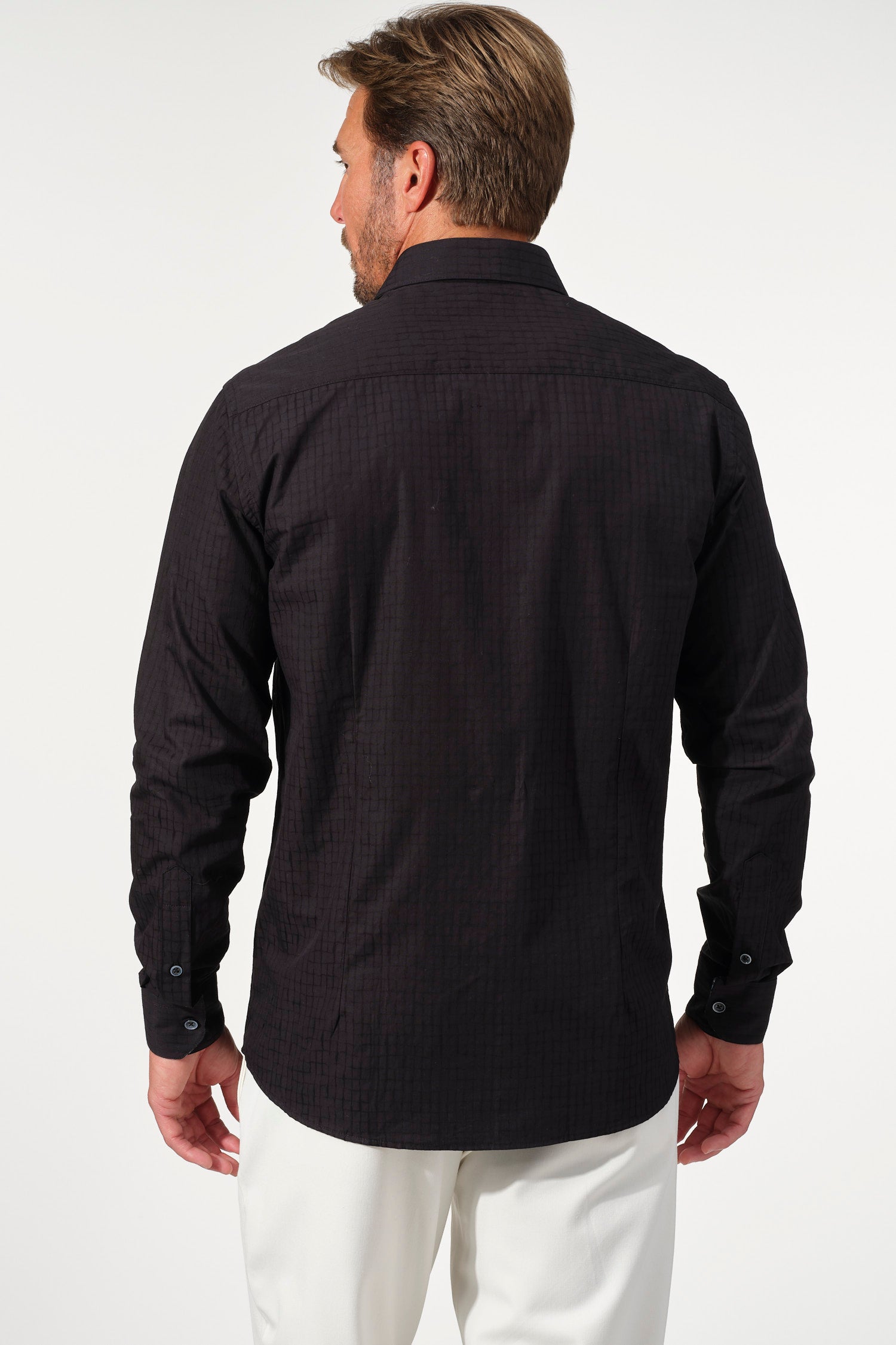 Shadow Paisley Trim Shirt
