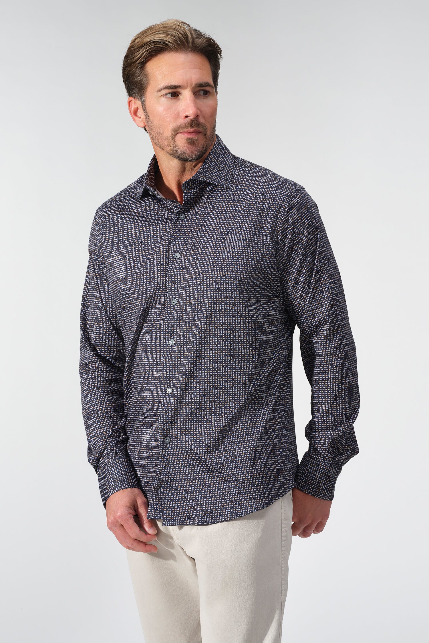 Multi Color Print Dynamic Comfort Shirt