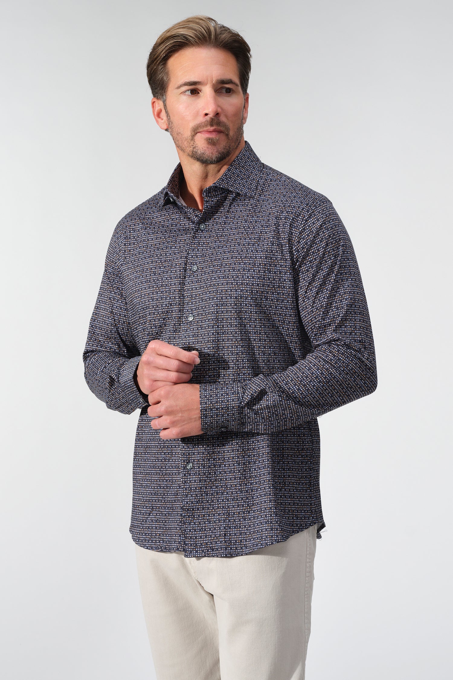 Multi Color Print Dynamic Comfort Shirt