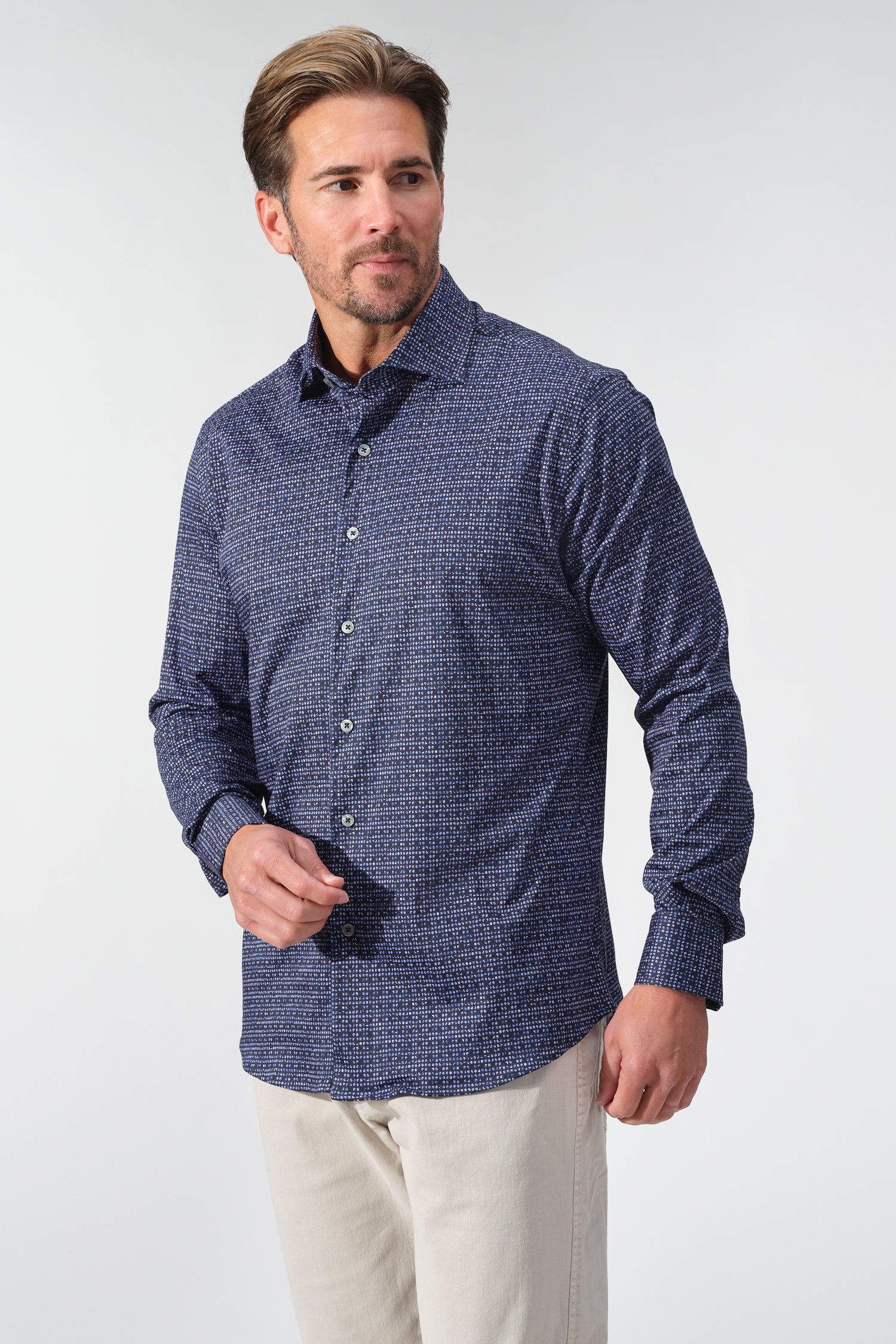 Multi Color Print Dynamic Comfort Shirt