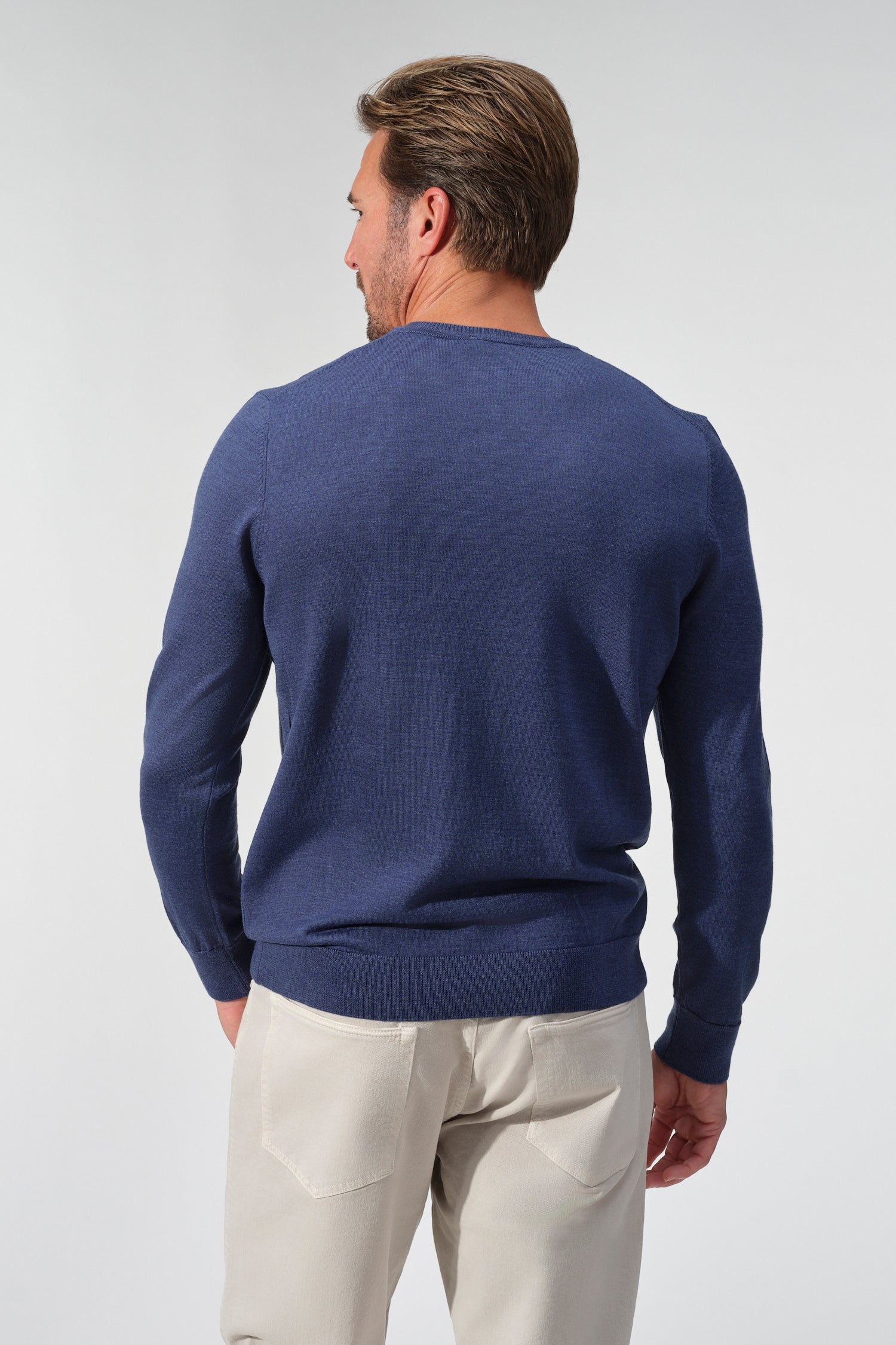 Merino Wool Solid V-Neck Sweater