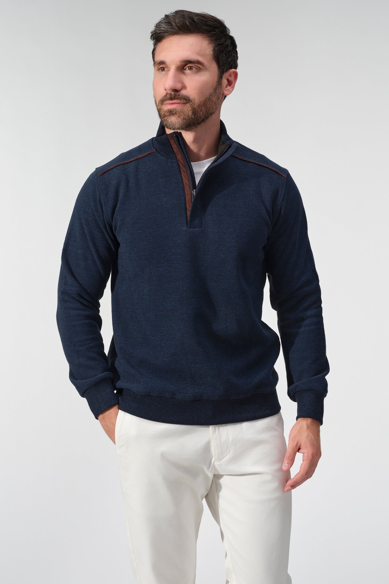 Quarter-Zip Knit Pullover