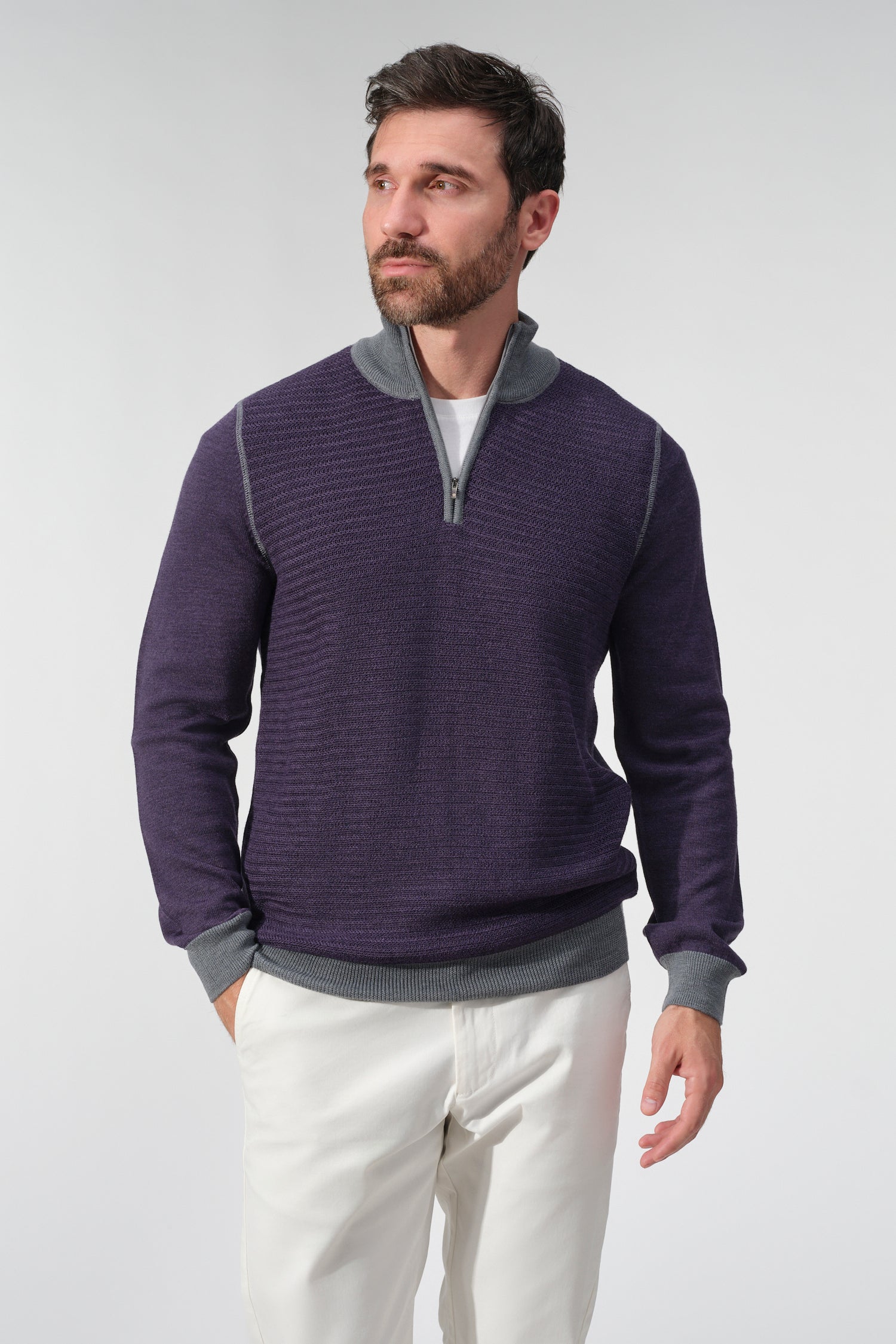 Lucca Textured Half-Zip