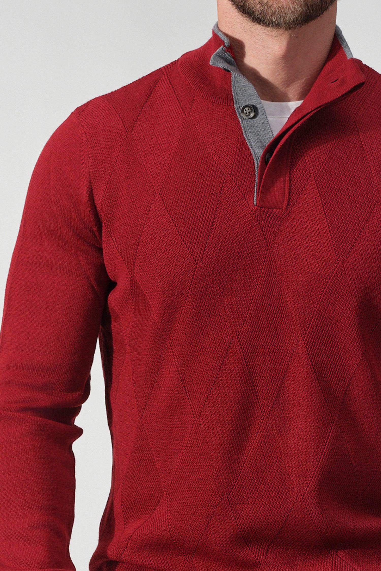 Saddle Stitch Button Pullover