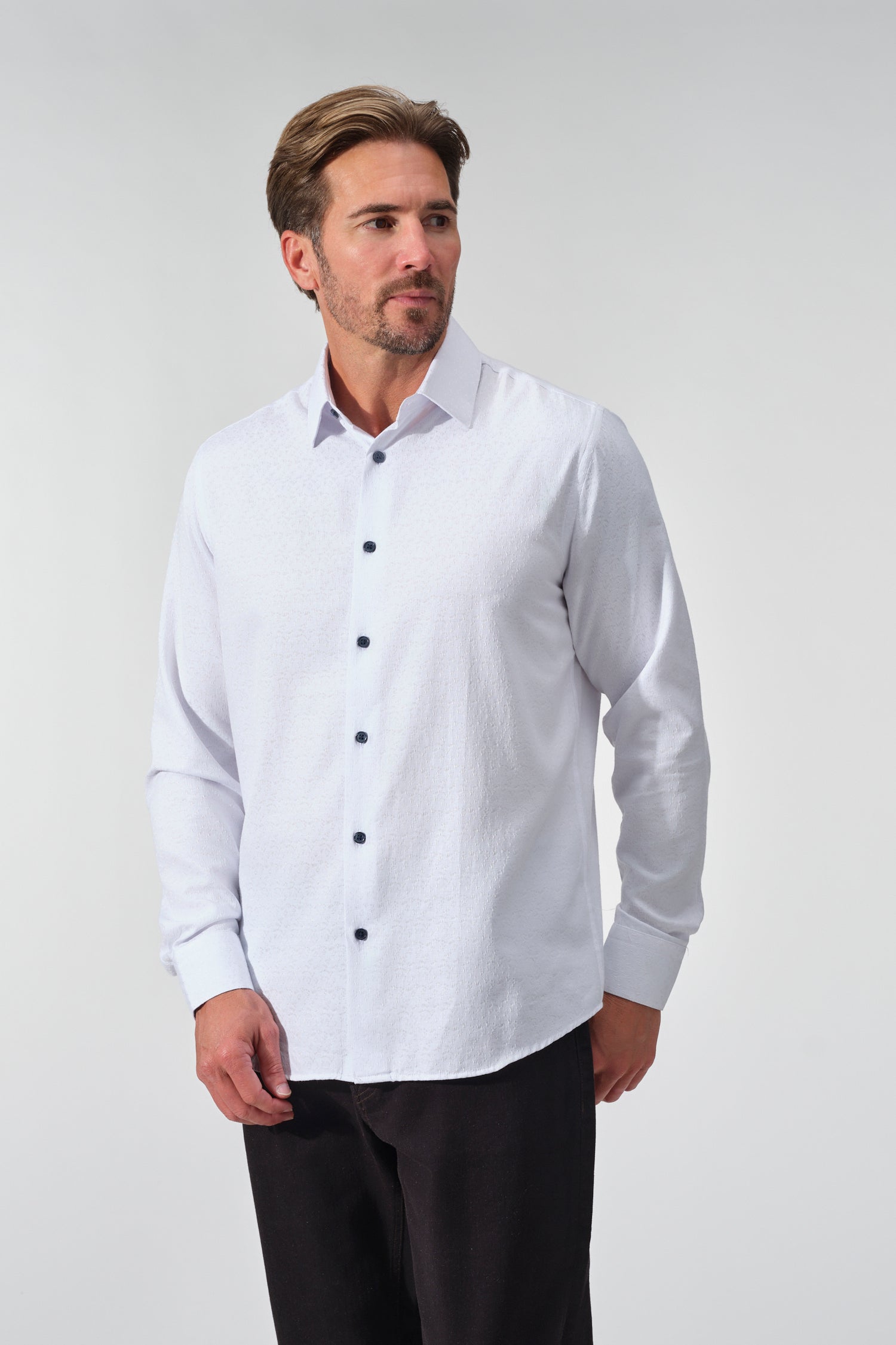 White Jacquard Shirt