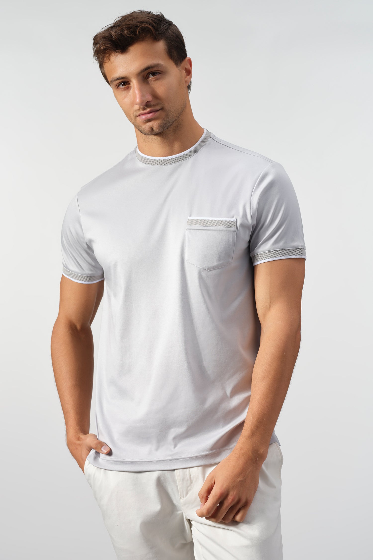 SetaTouch Cotton Tee with Contrast Details