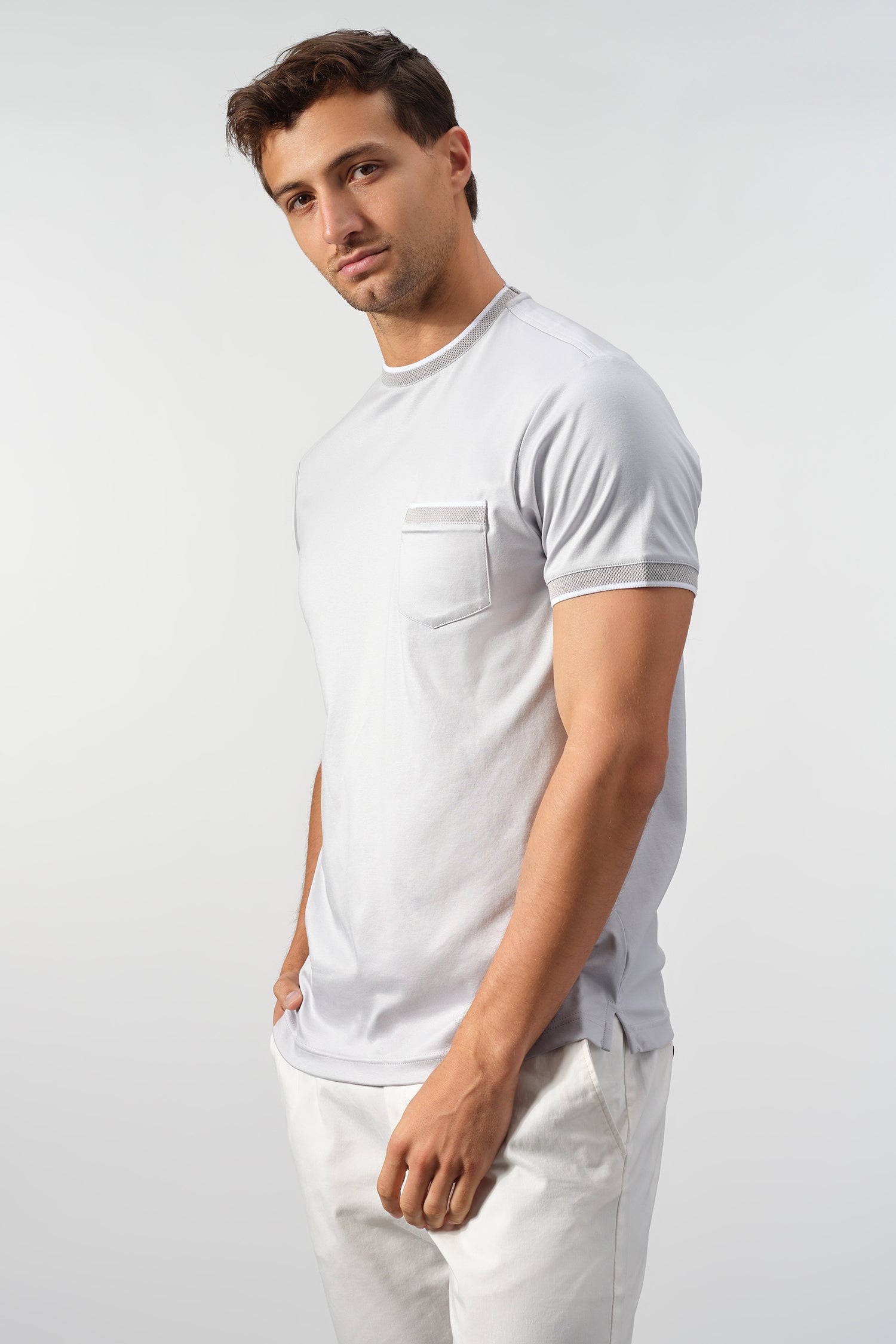 SetaTouch Cotton Tee with Contrast Details