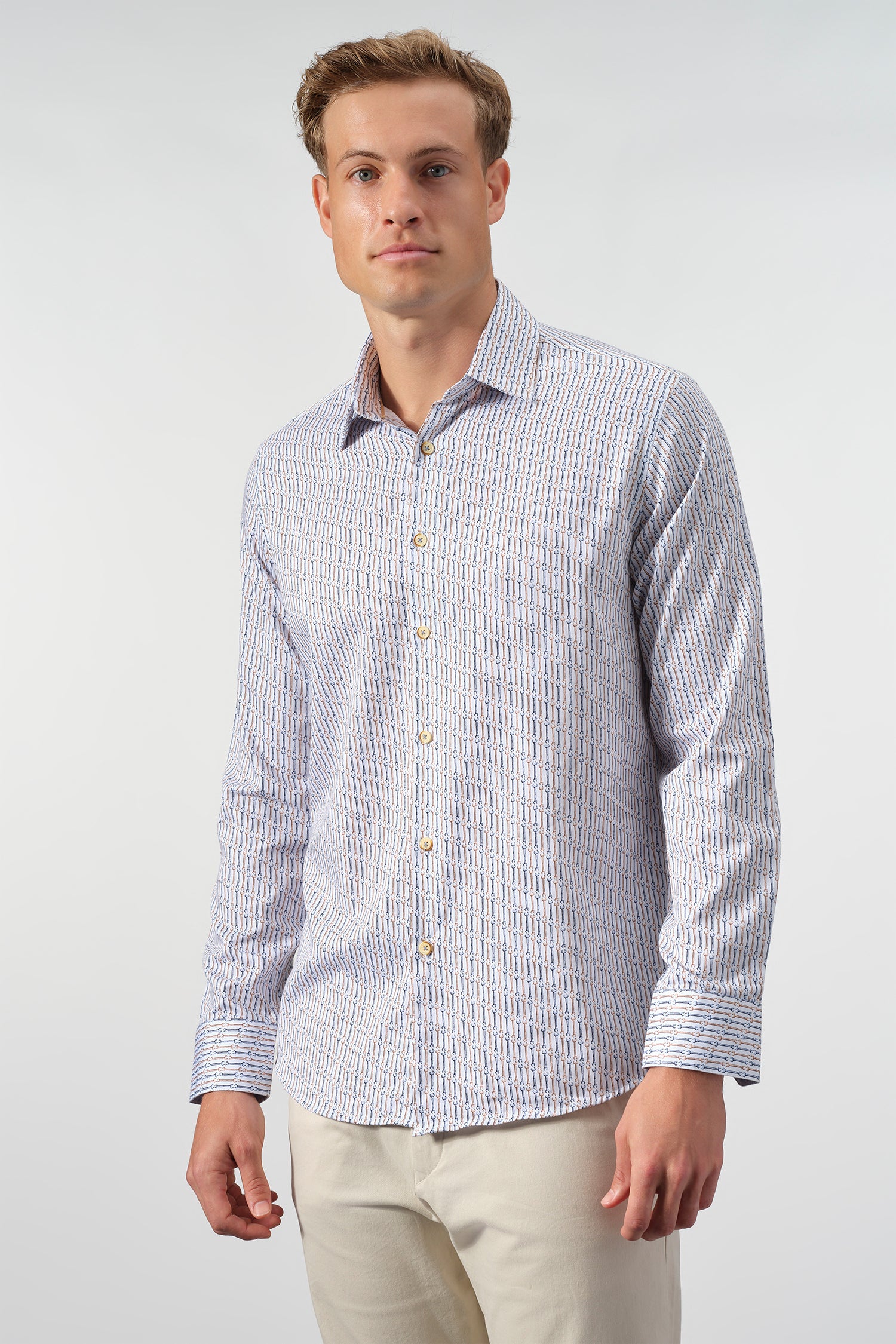 Portofino Link Print Cotton Shirt