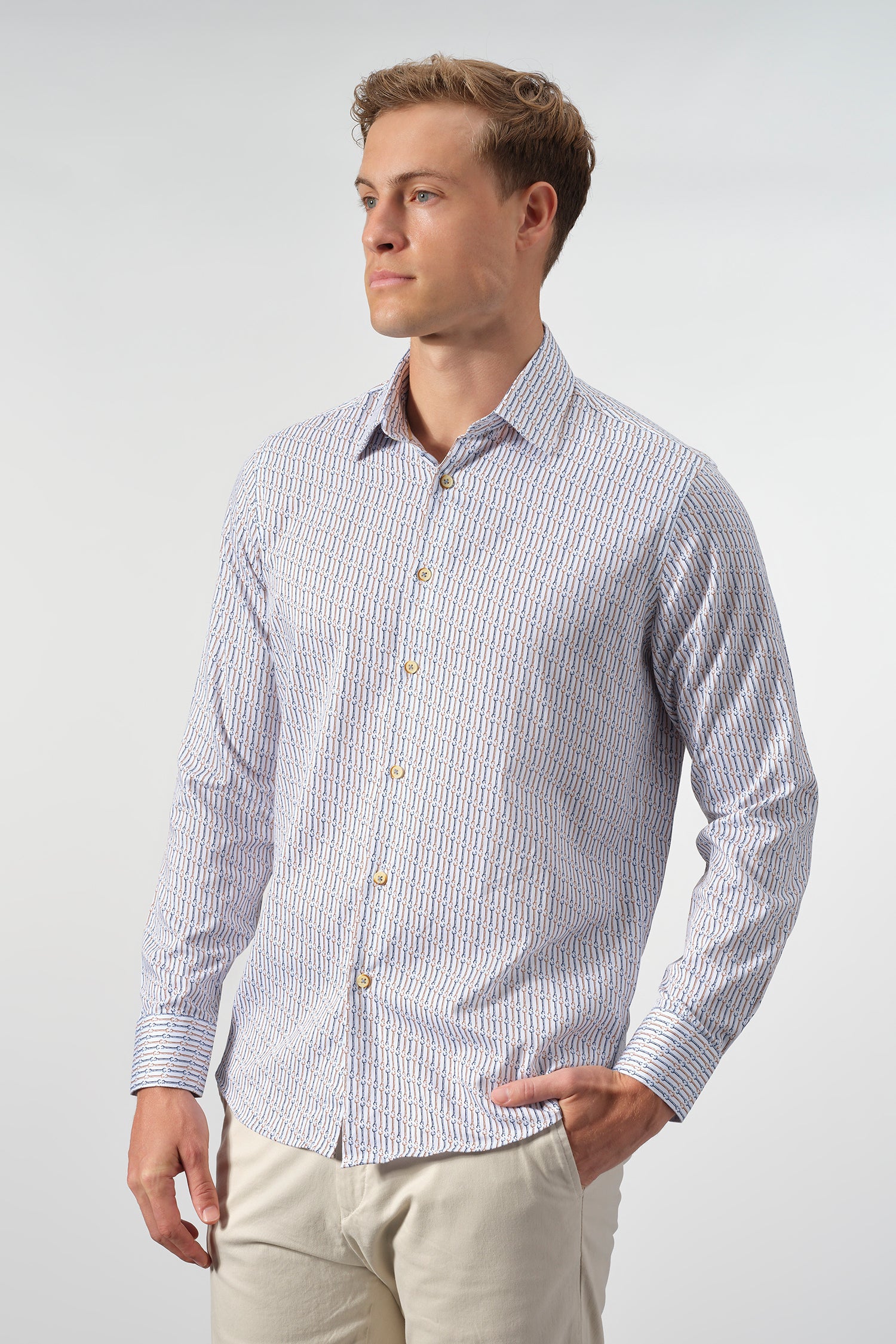 Portofino Link Print Cotton Shirt