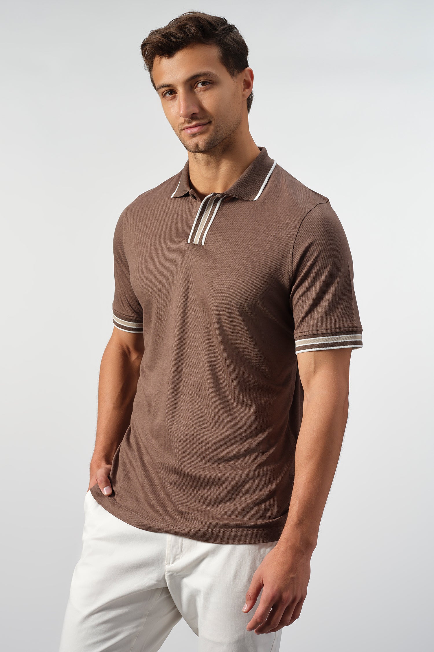 The Meridian Tipped Knit Polo