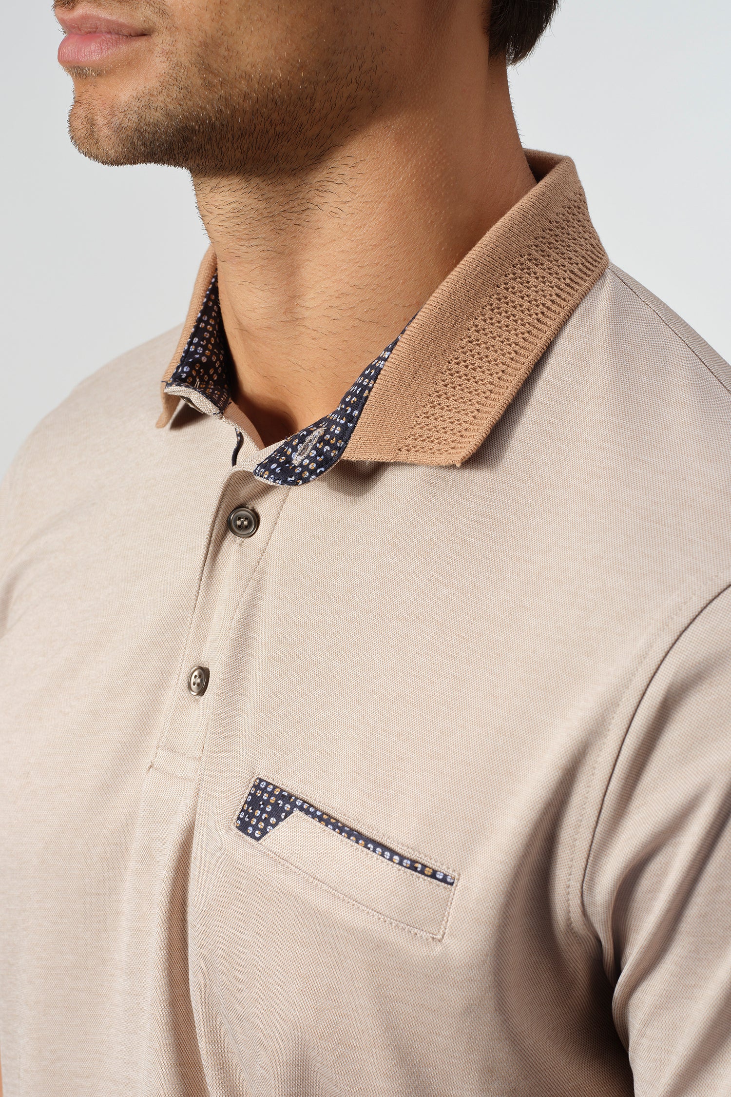 Contrast Collar Performance Knit Polo