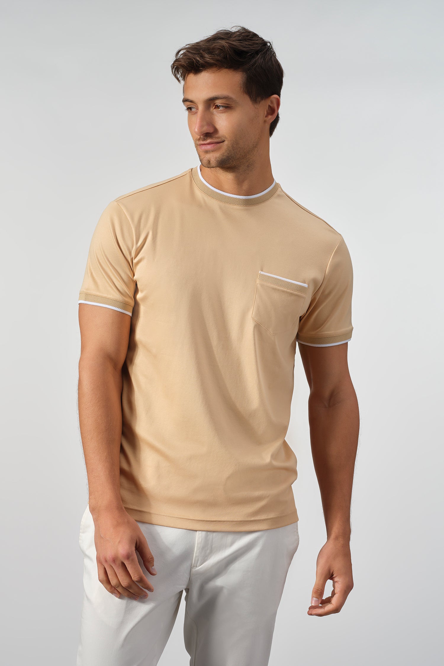 SetaTouch Cotton Tee with Contrast Details