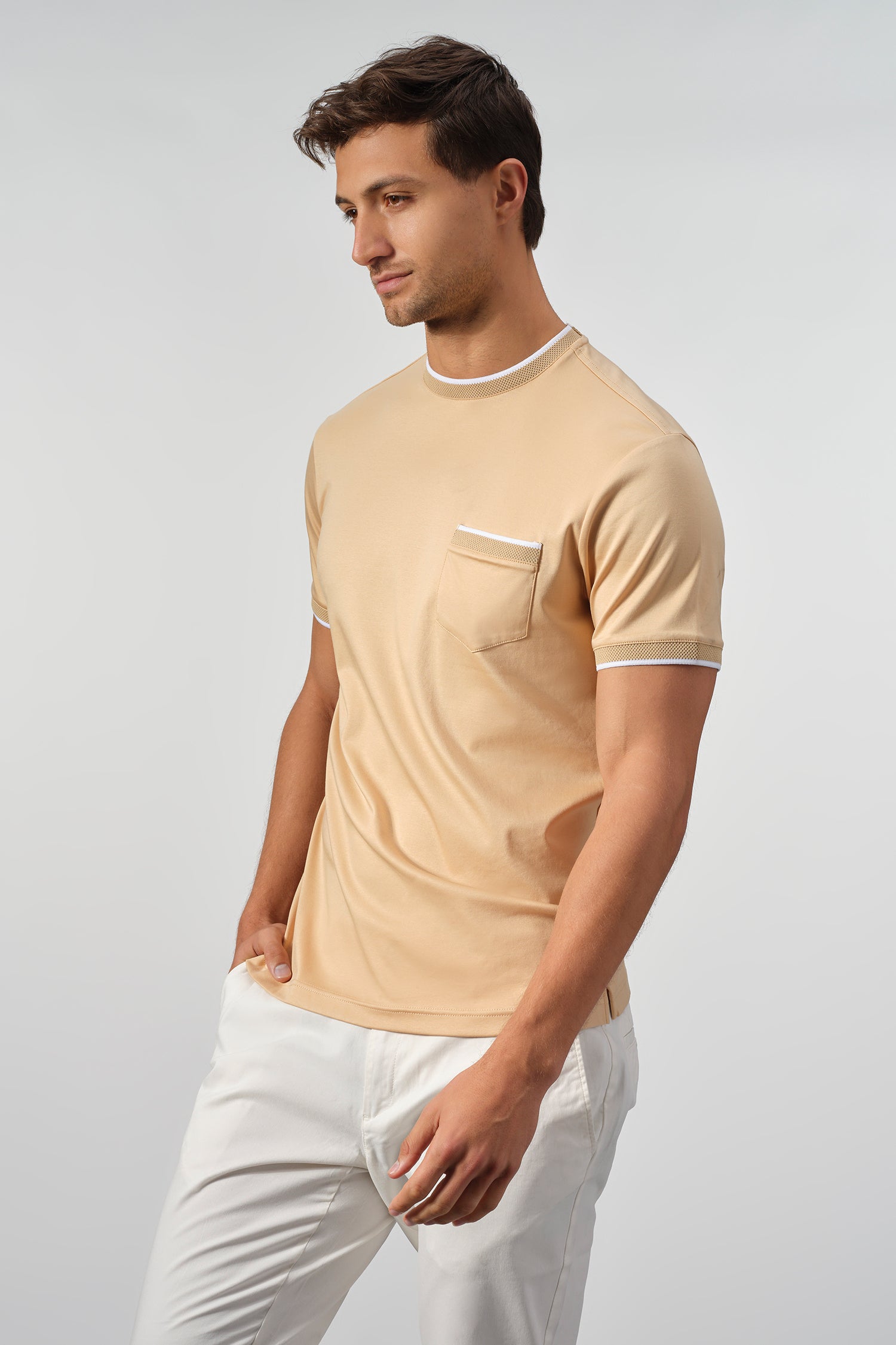 SetaTouch Cotton Tee with Contrast Details