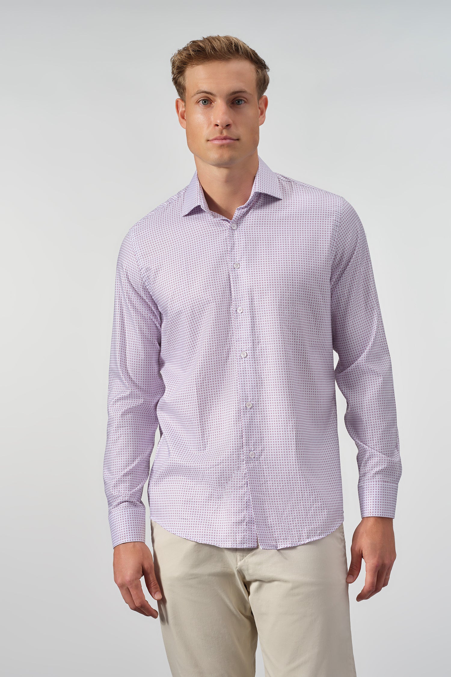 Velluto Micro-Pattern Lyocell Shirt