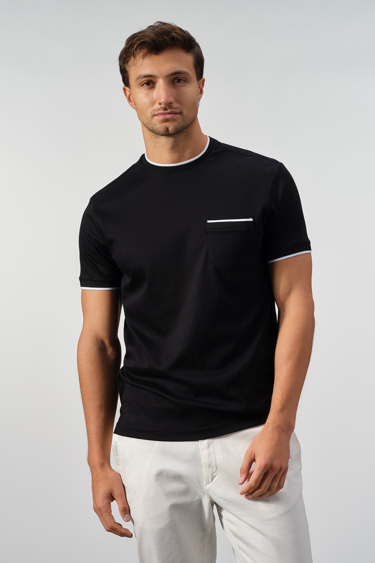 SetaTouch Cotton Tee with Contrast Details