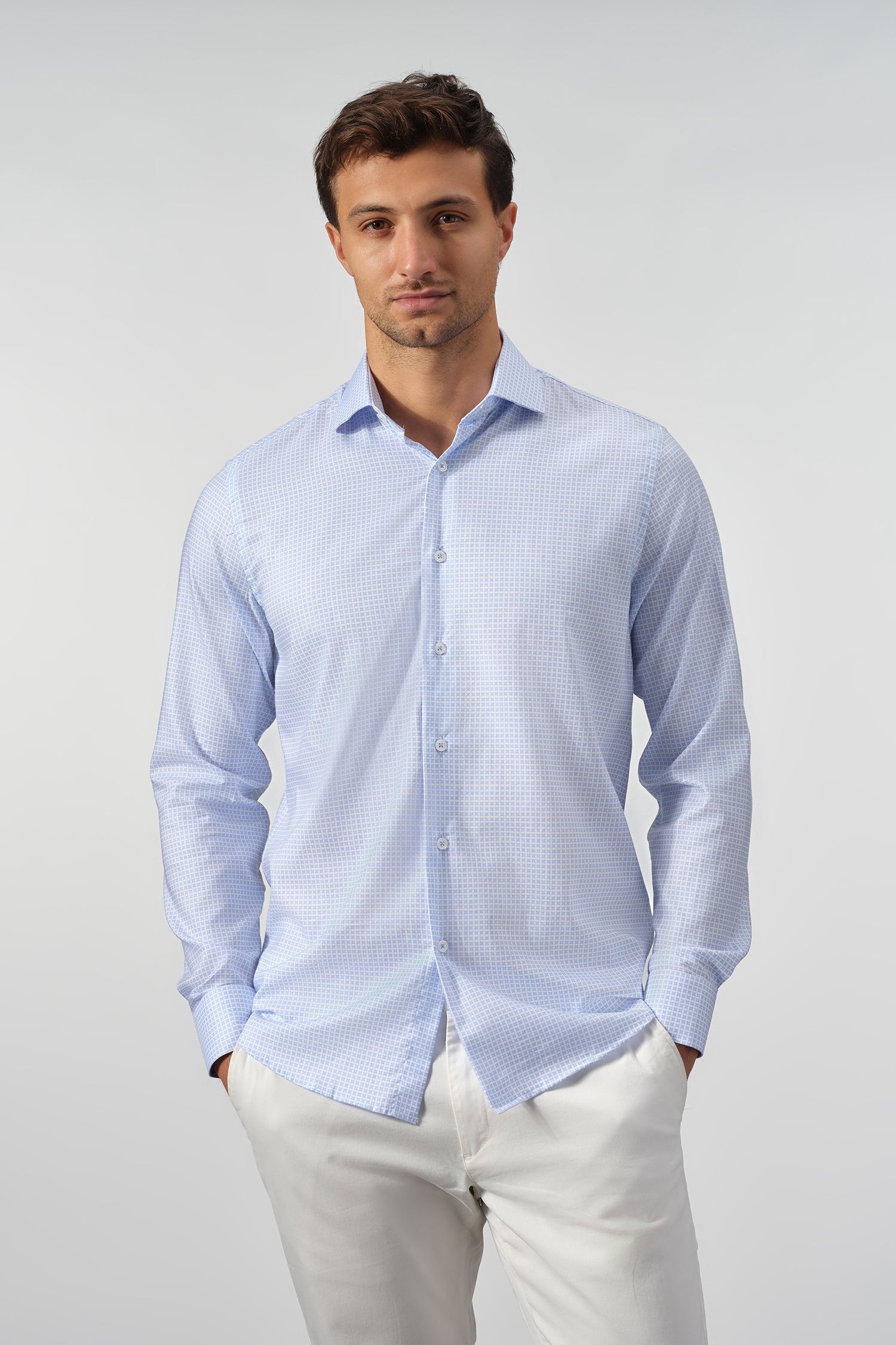 Velluto Micro-Pattern Lyocell Shirt