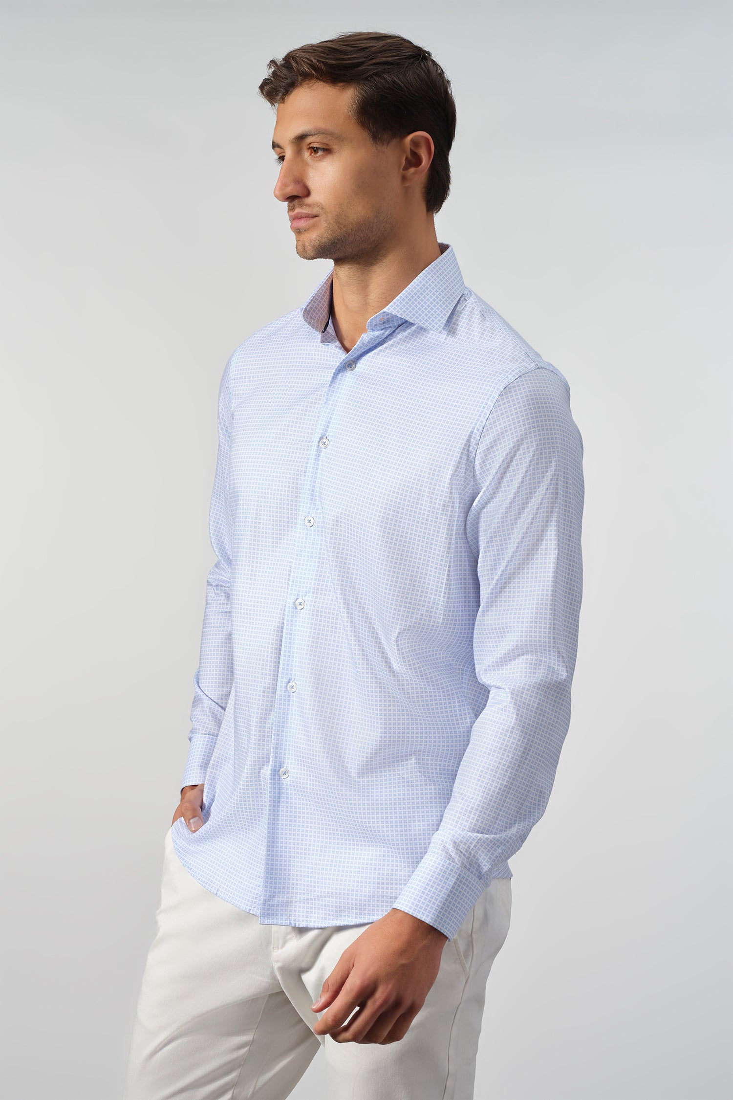 Velluto Micro-Pattern Lyocell Shirt