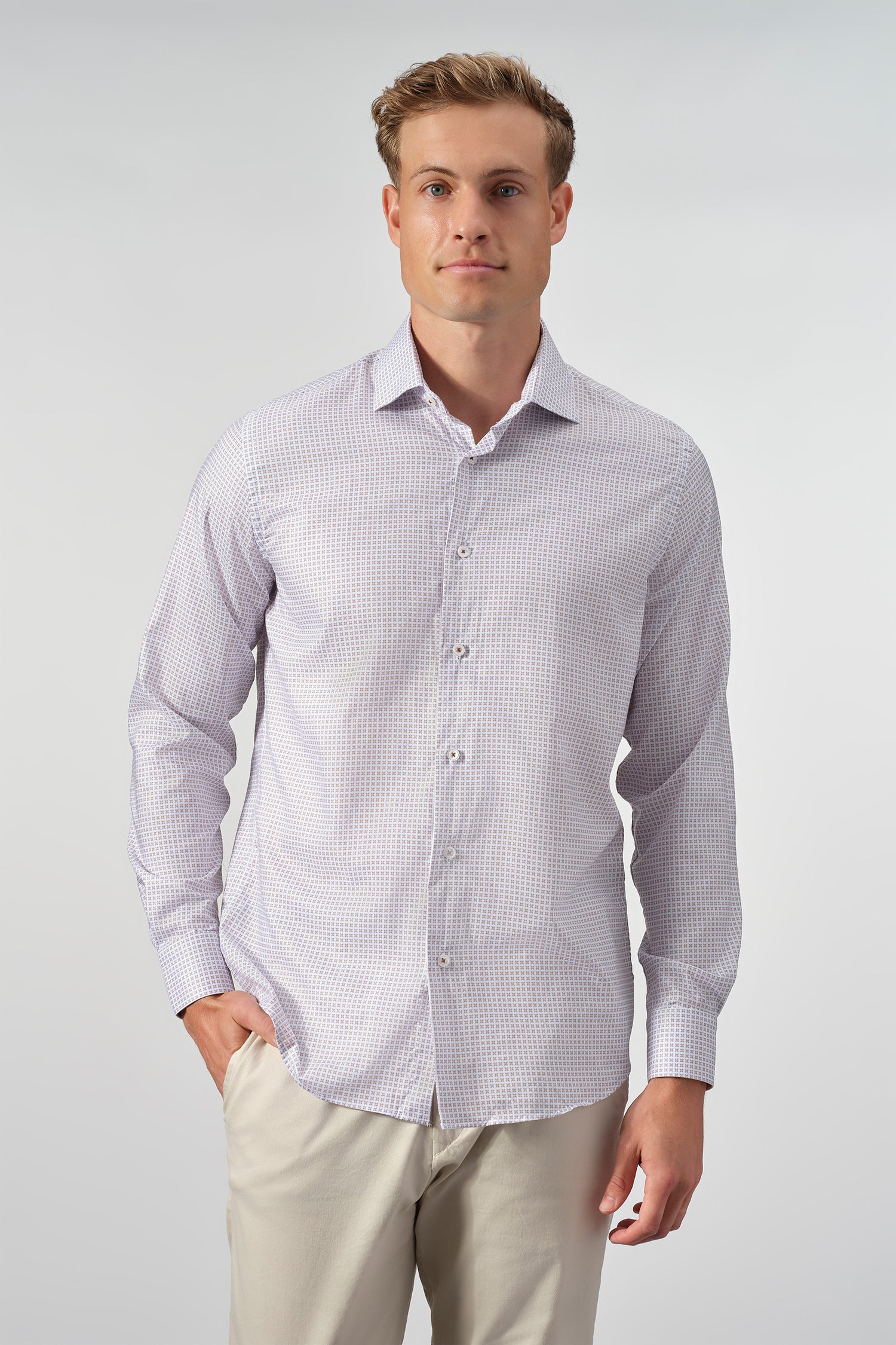 Velluto Micro-Pattern Lyocell Shirt