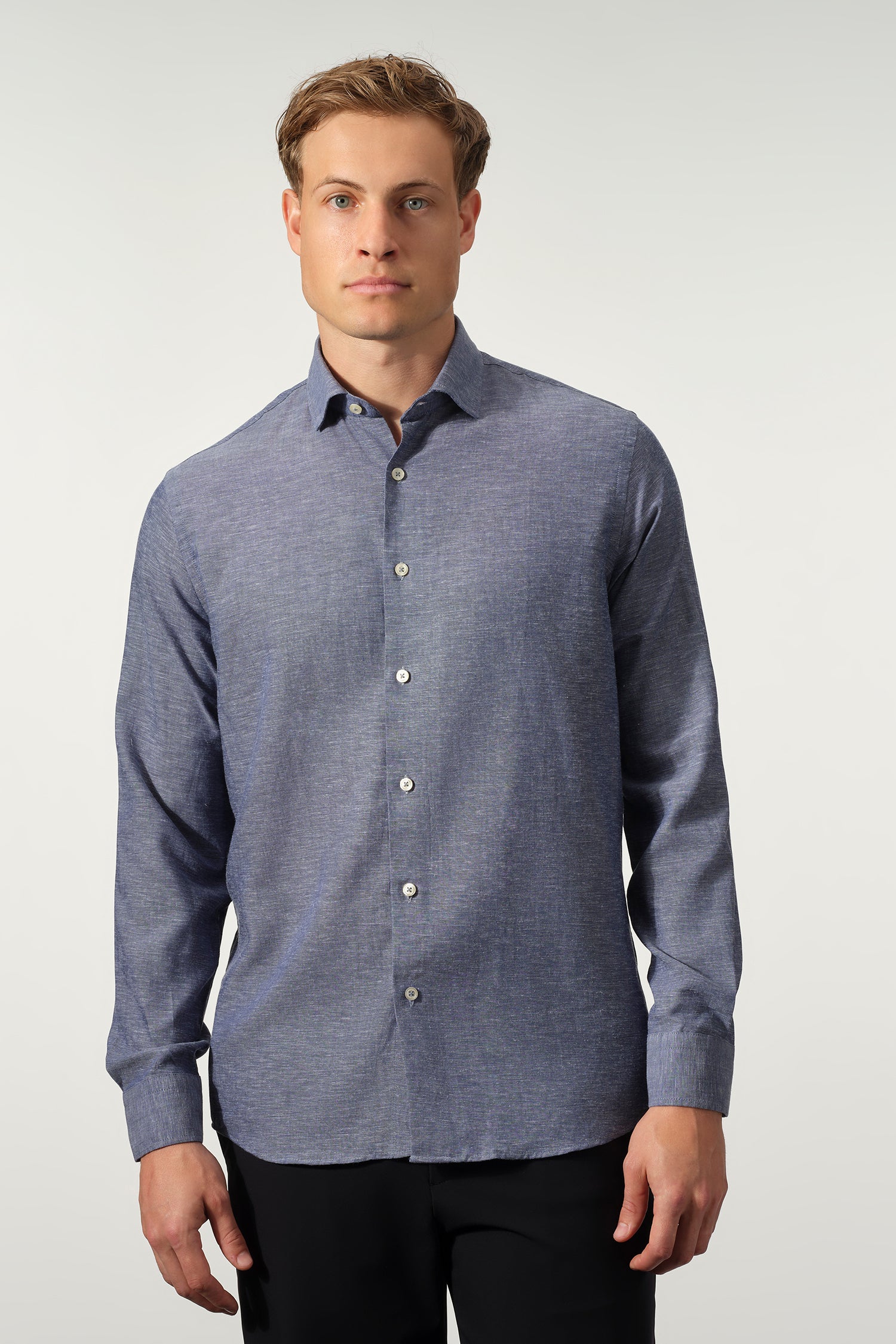 Tencel Linen Long Sleeve Solid Shirts