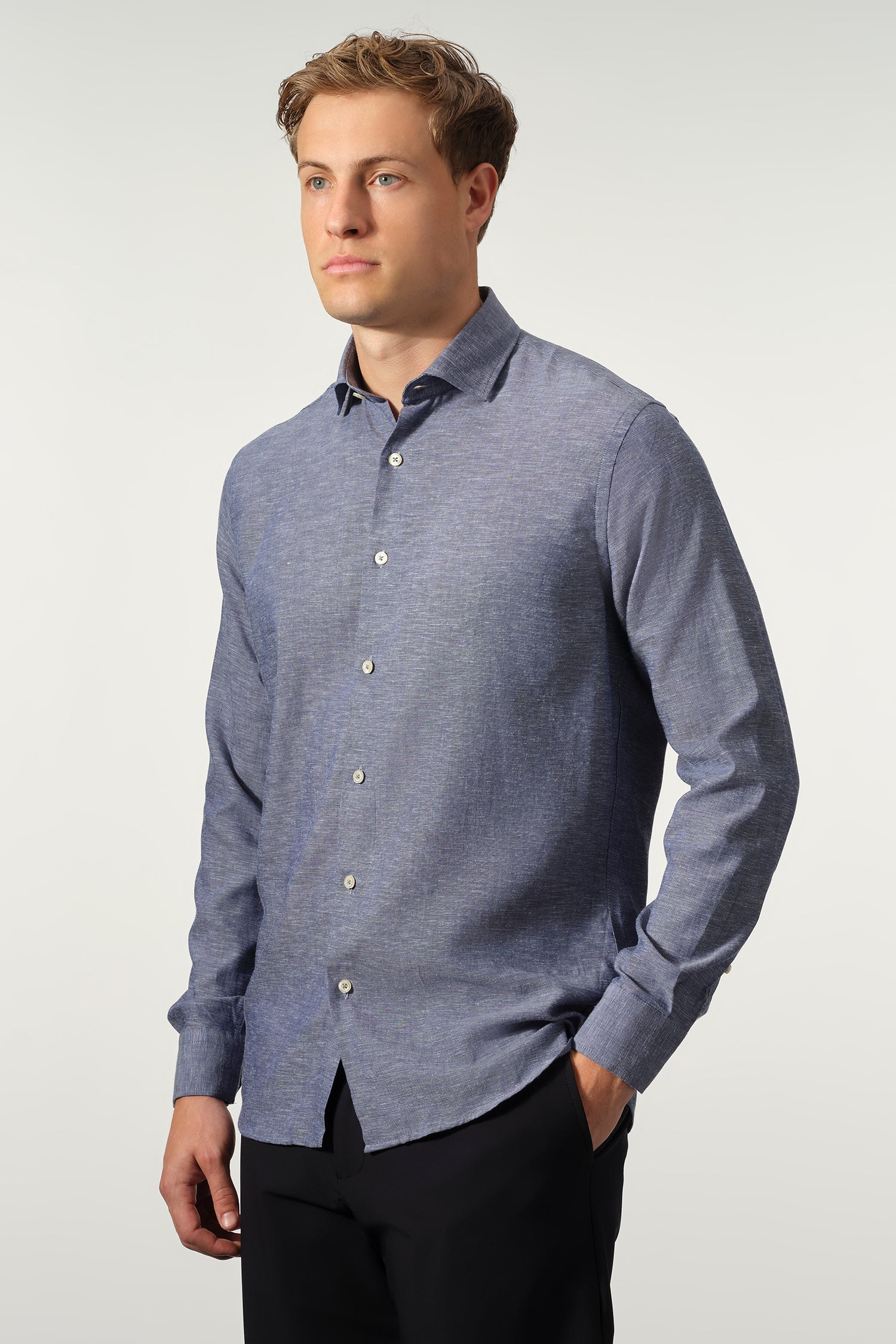 Tencel Linen Long Sleeve Solid Shirts