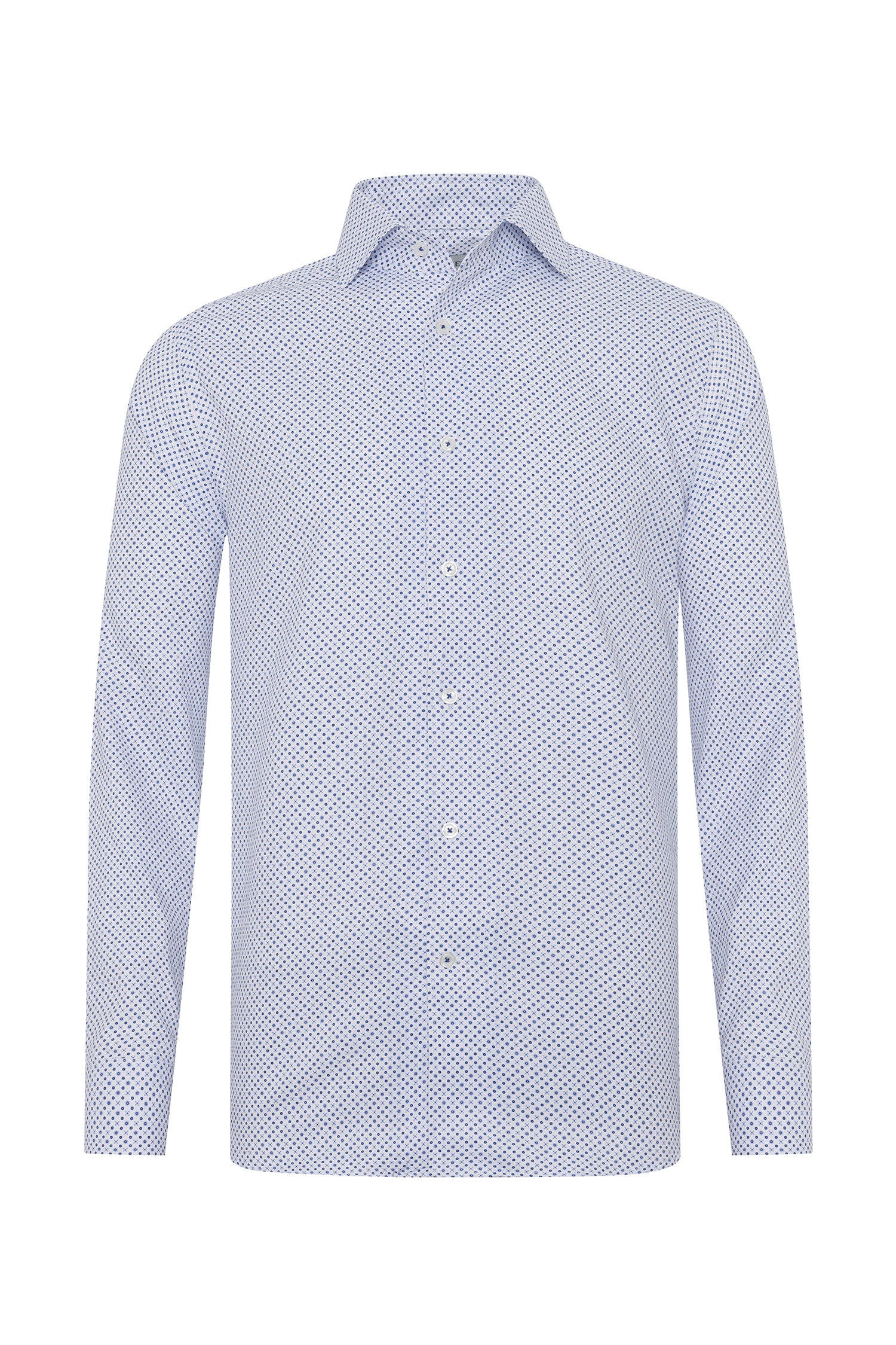 Indigo Diamond Microprint Shirt