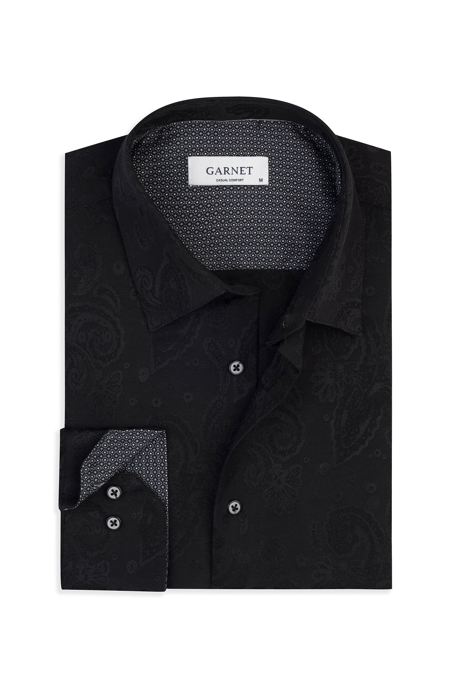 Tonal Paisley Jacquard Shirt