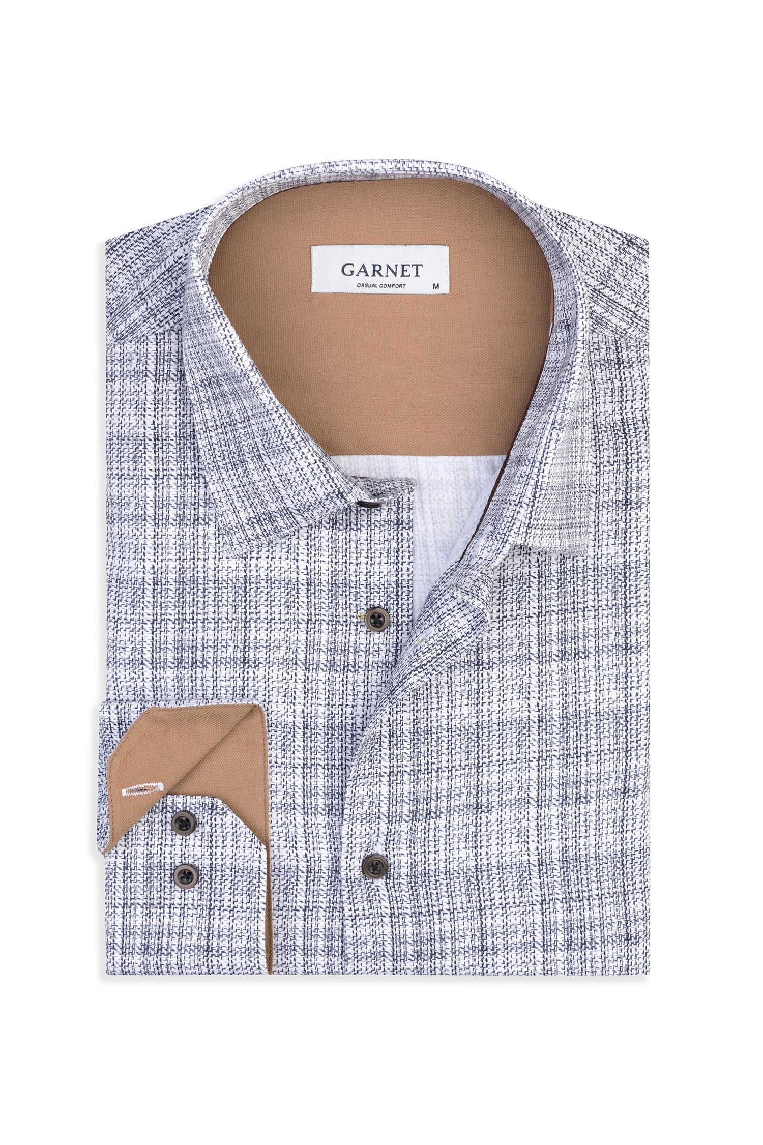 Brushstroke Print Stretch Cotton Shirt