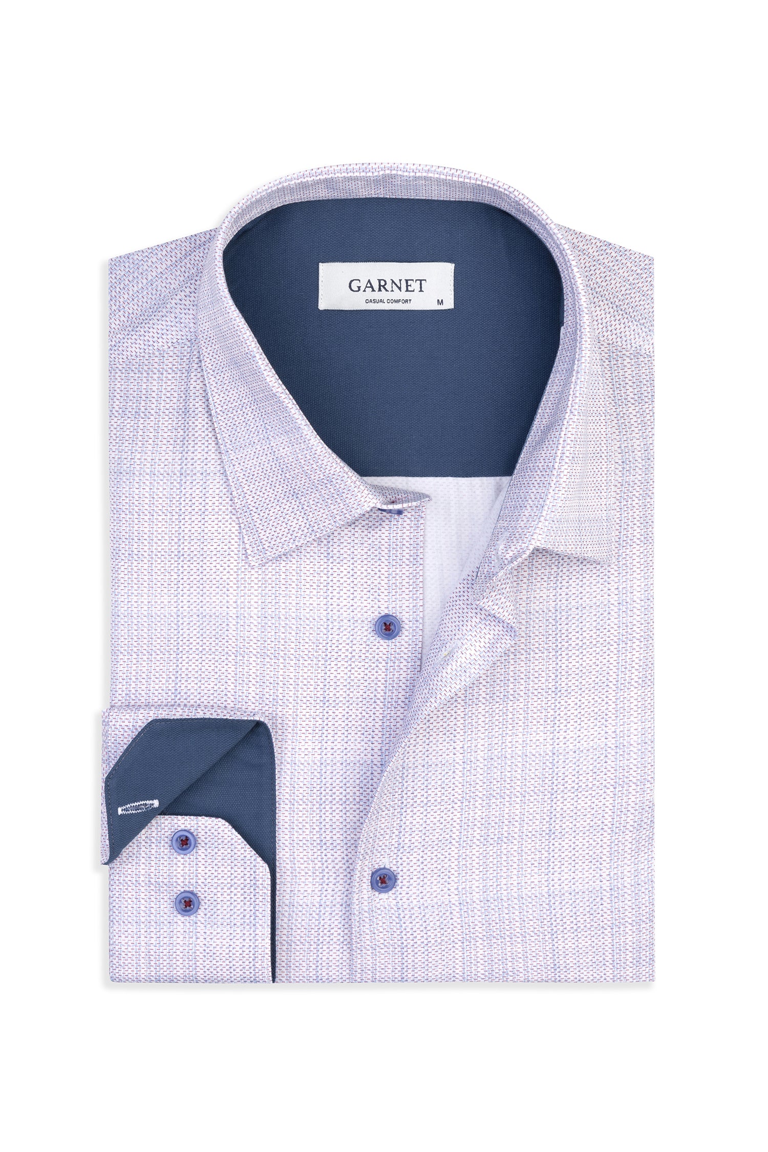 Brushstroke Print Stretch Cotton Shirt