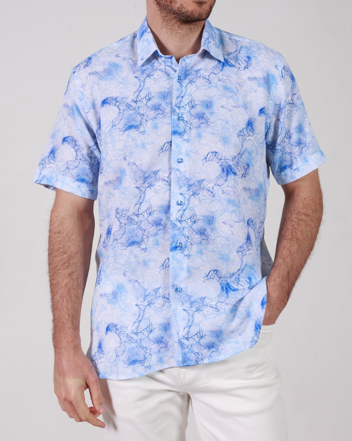 Garnet Clothier Men's Floral Short Sleeve Shirts