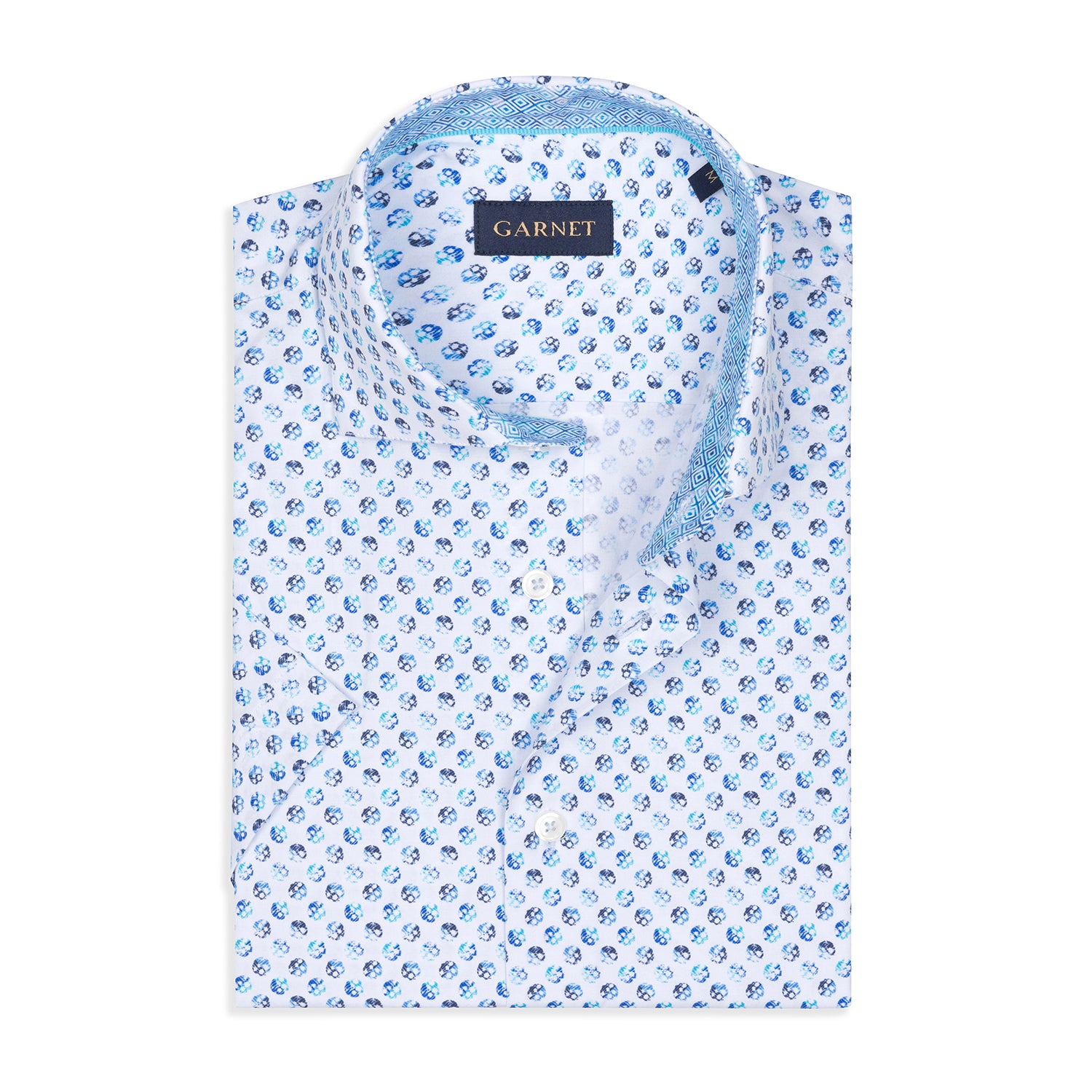 Blue Comsic Dot Pattern Shirt