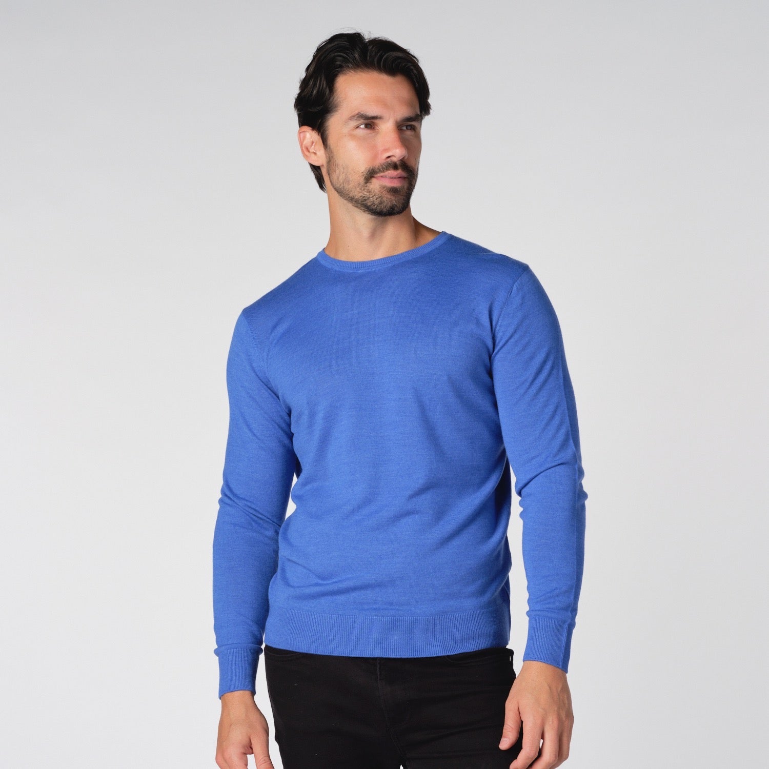 Crewneck Merino Sweater in Royal Blue