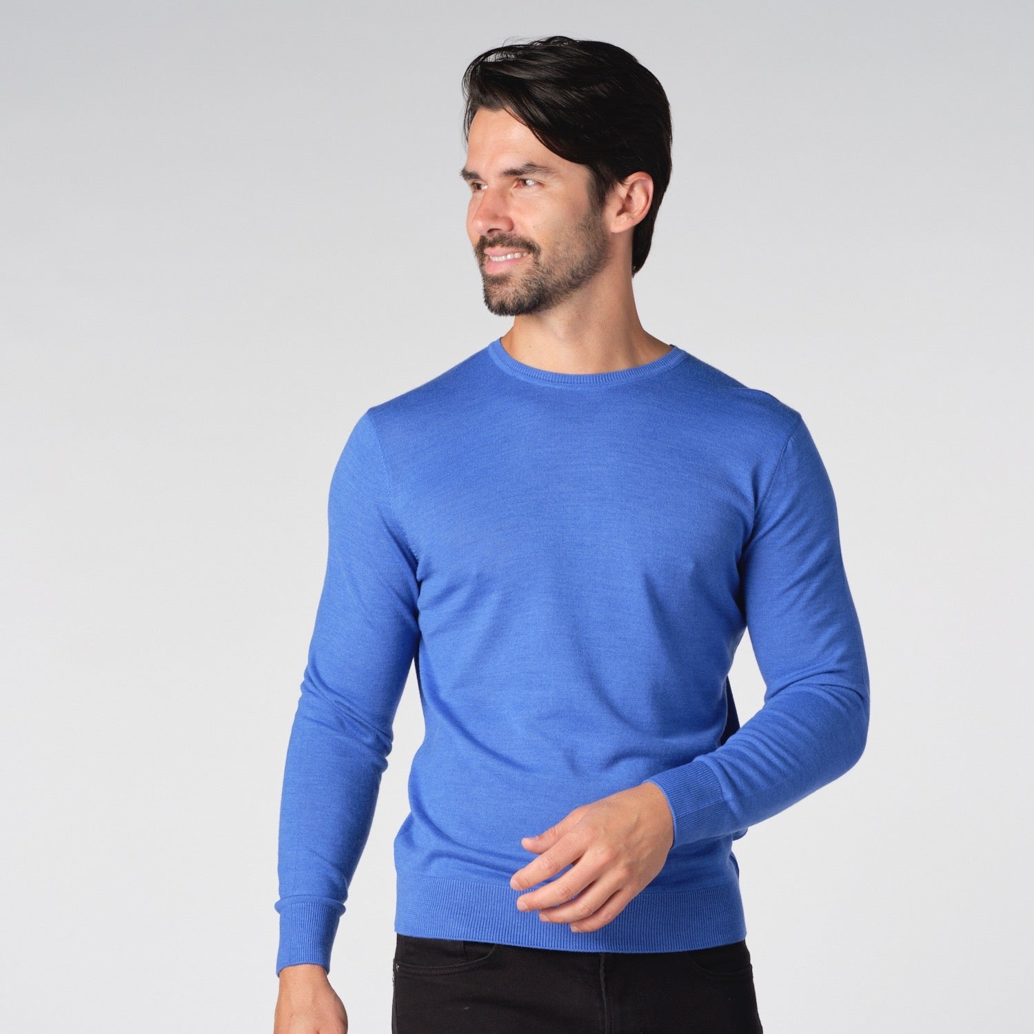 Crewneck Merino Sweater in Royal Blue
