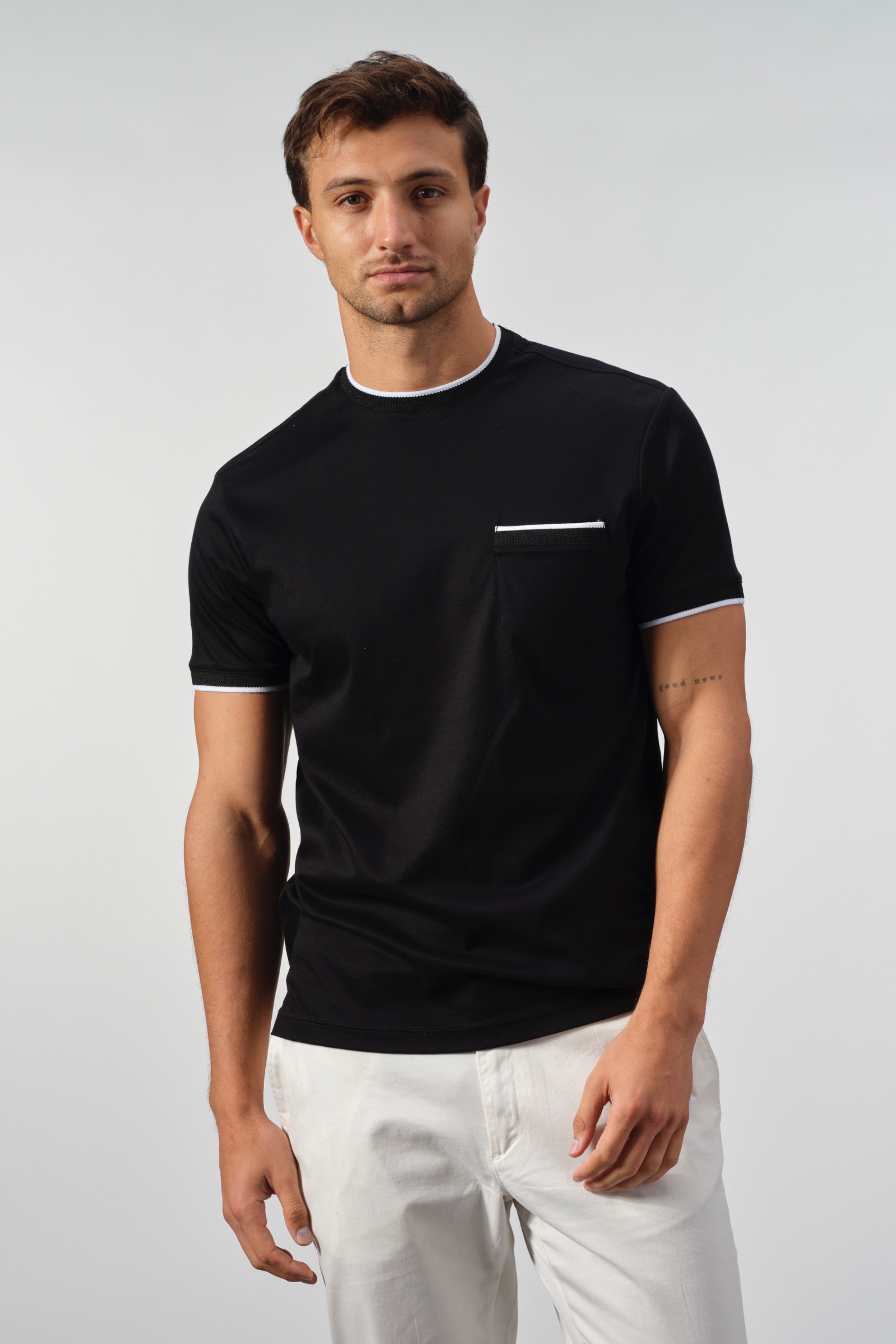 SetaTouch Cotton Tee with Contrast Details