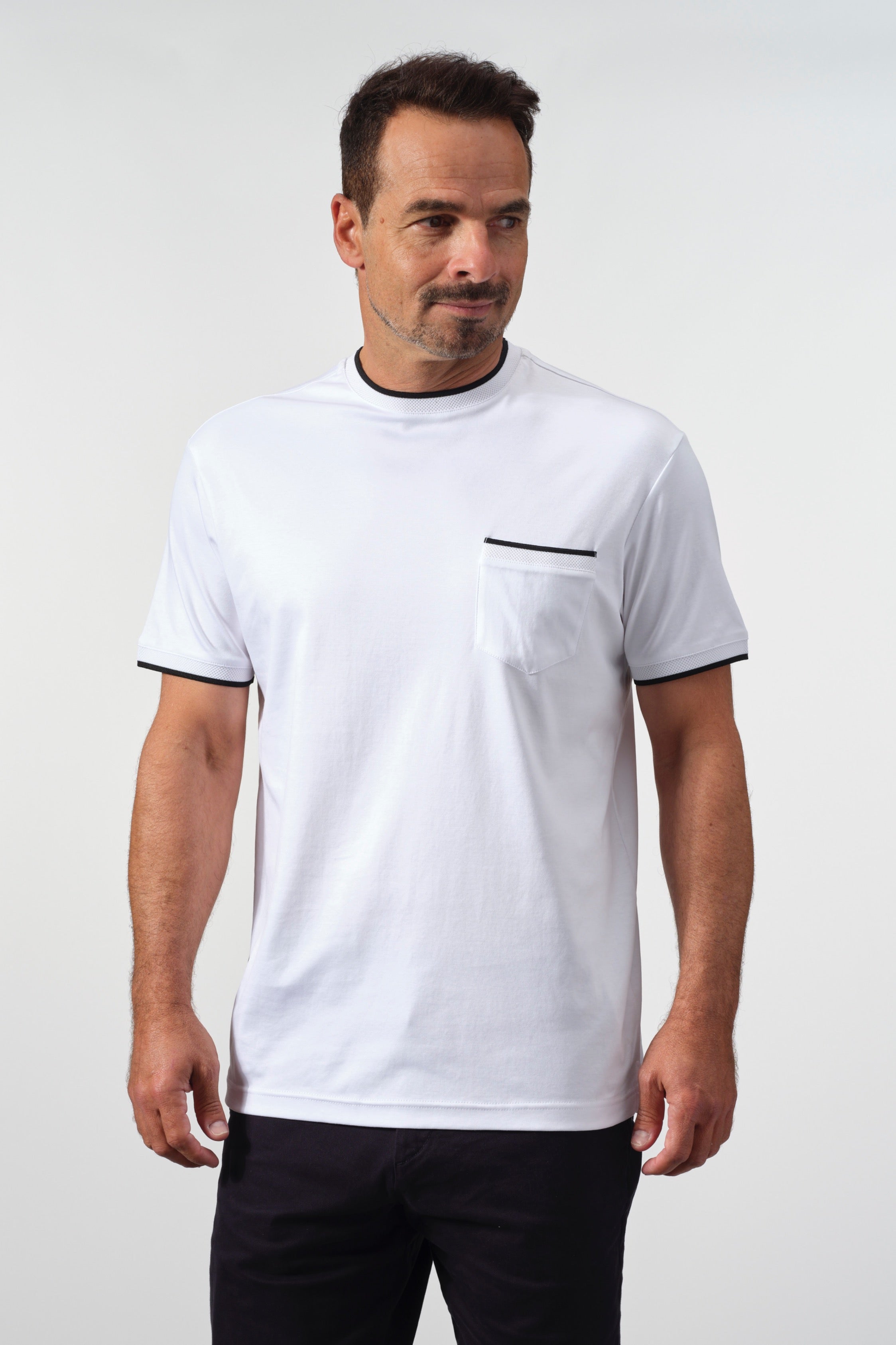 SetaTouch Cotton Tee with Contrast Details