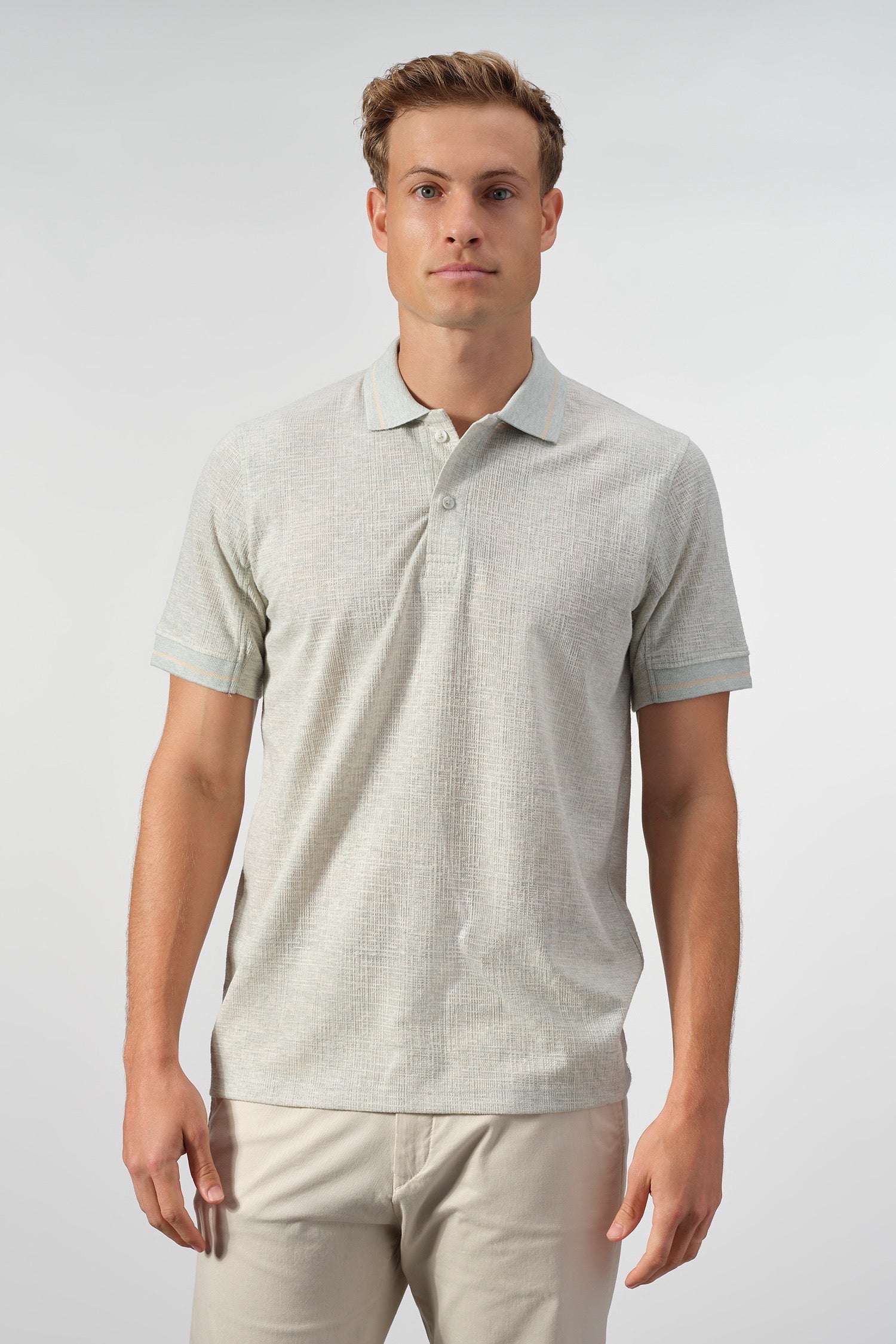 The Textured Linen-Blend Polo