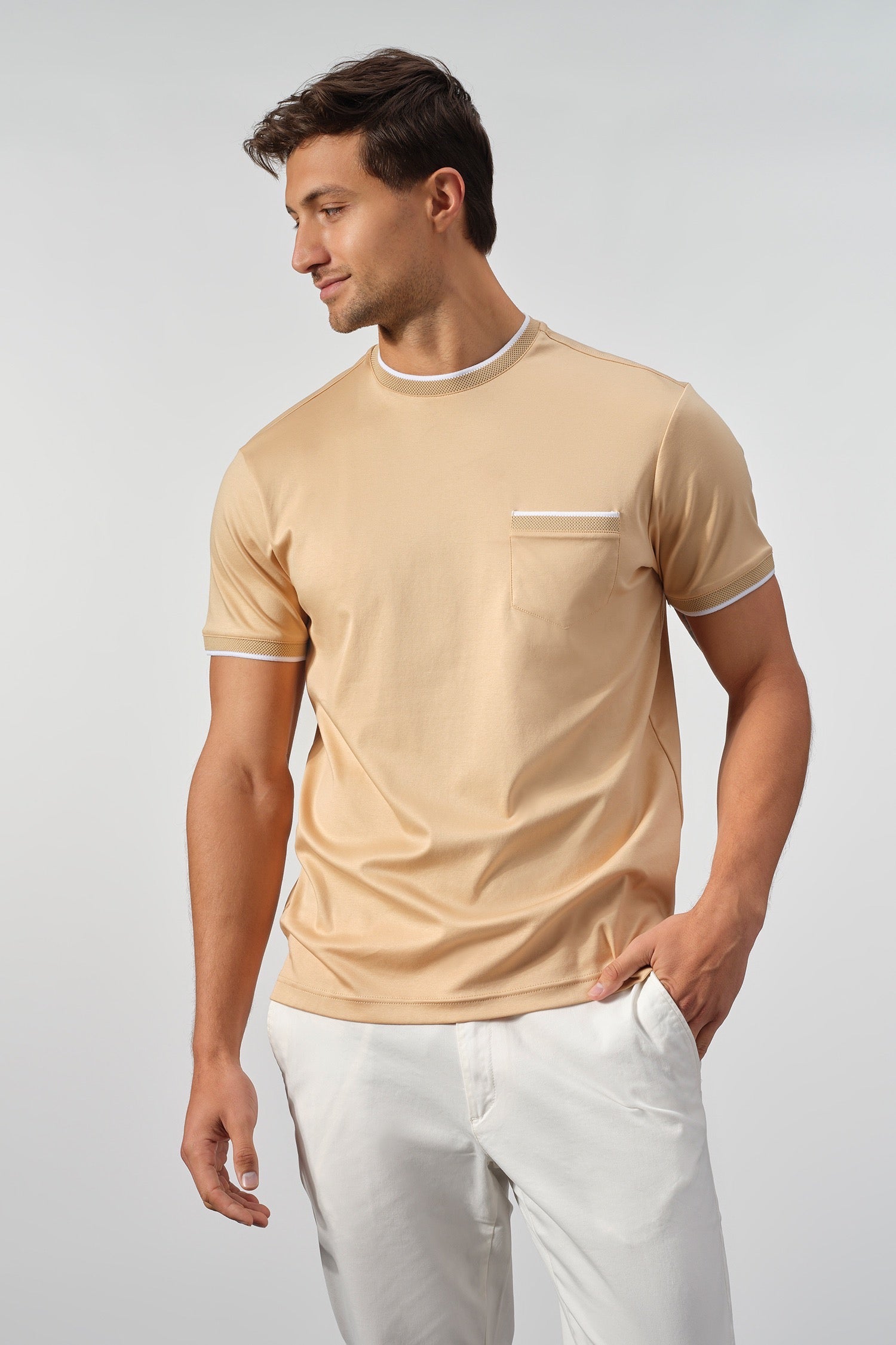 SetaTouch Cotton Tee with Contrast Details