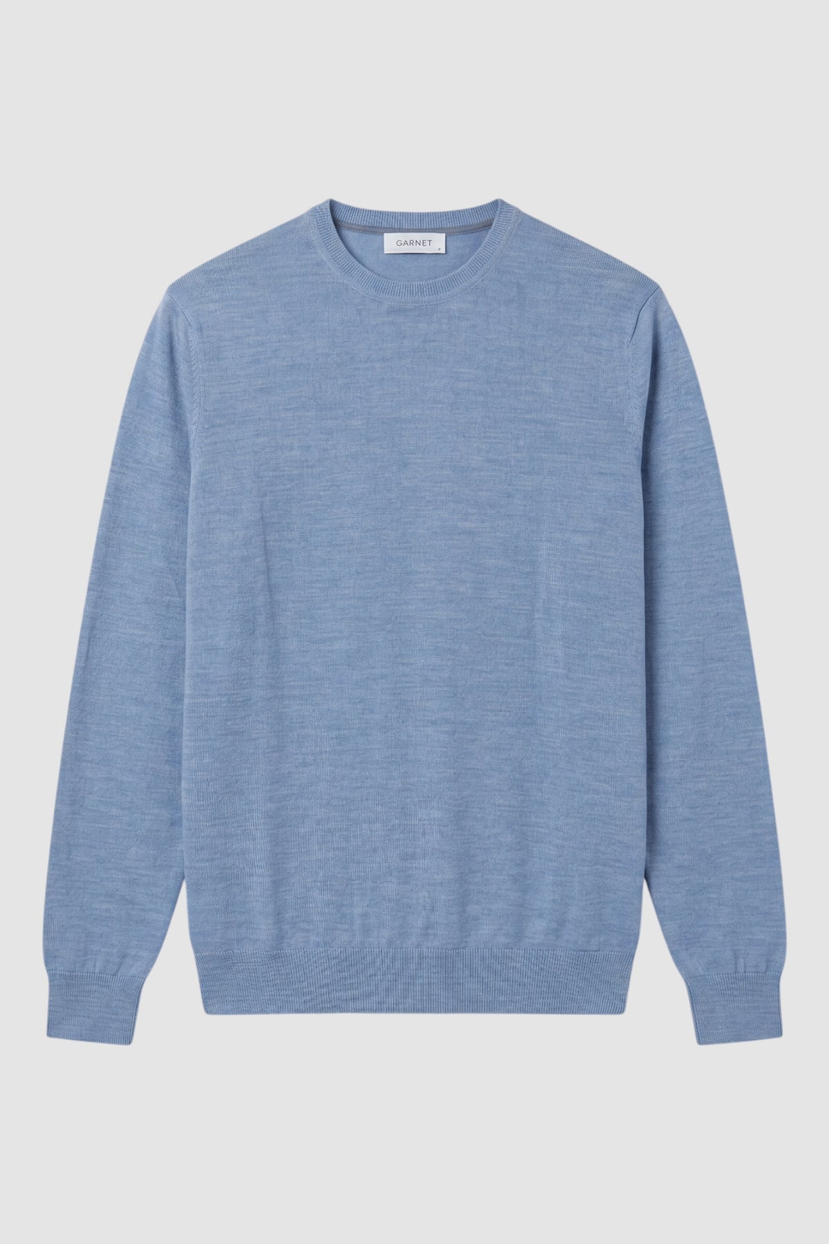 Merino Wool Solid Crew Neck Sweater