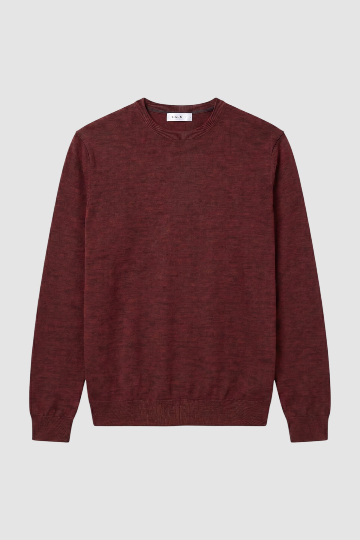 Merino Wool Solid Crew Neck Sweater