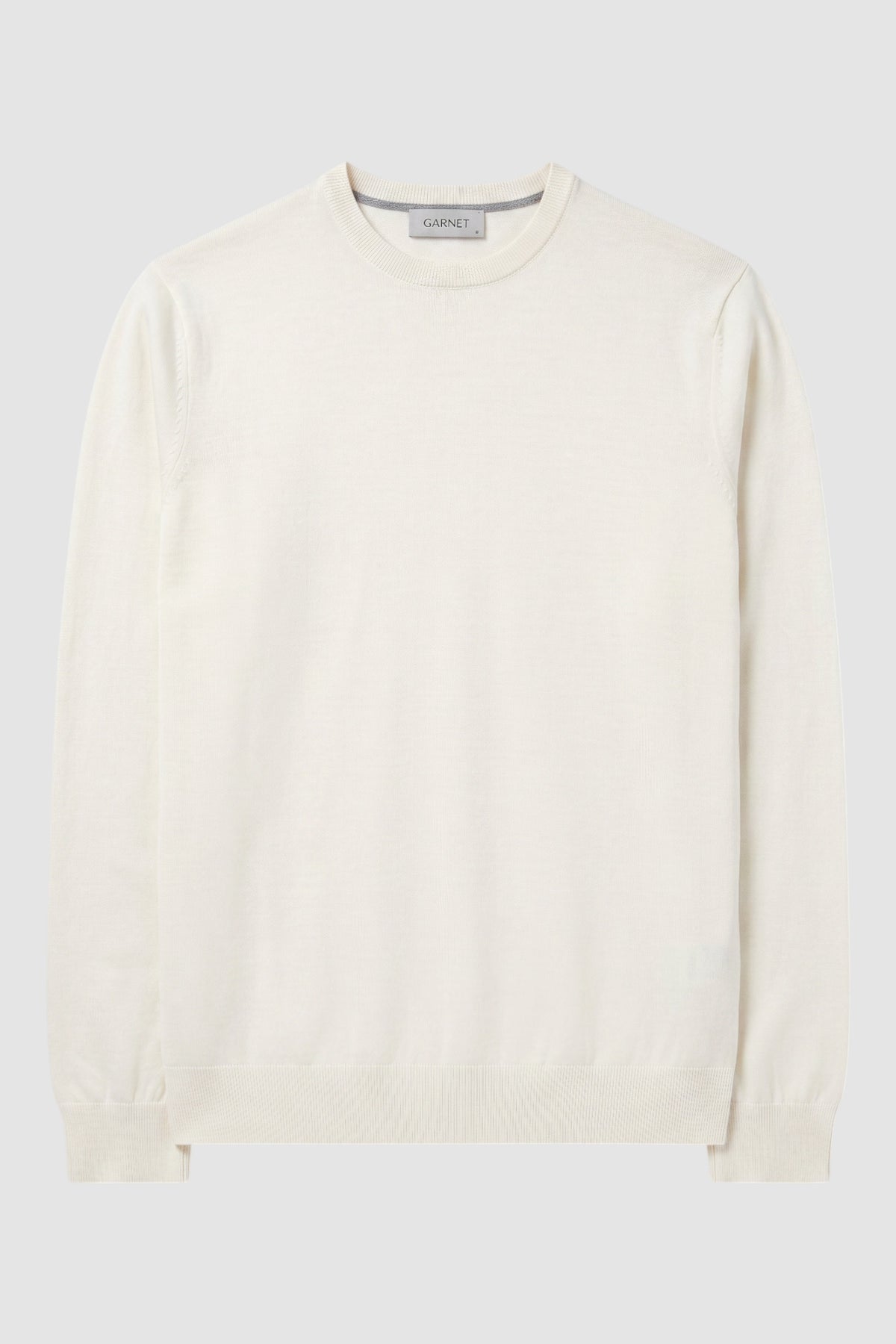 Merino Wool Solid Crew Neck Sweater