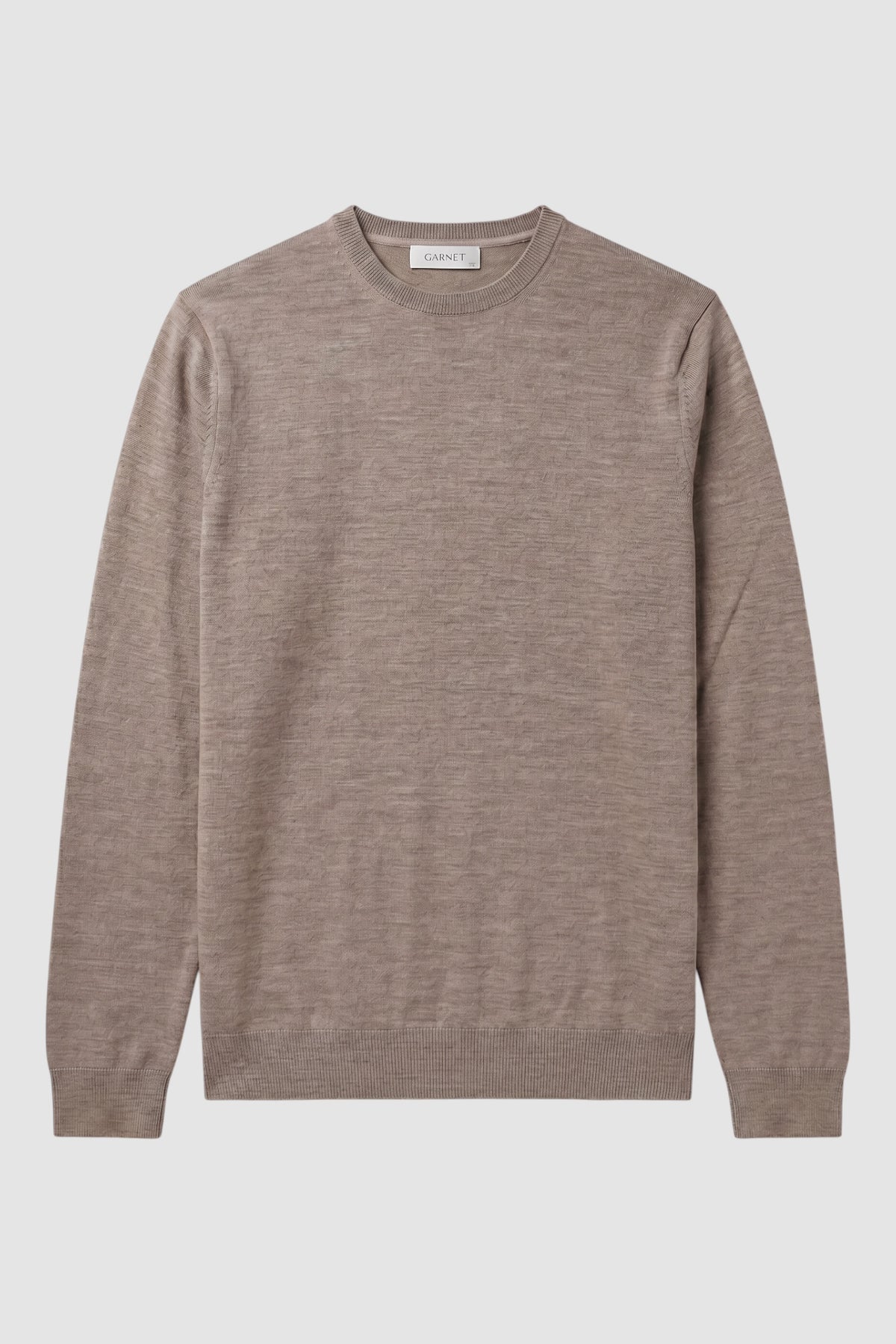 Merino Wool Solid Crew Neck Sweater
