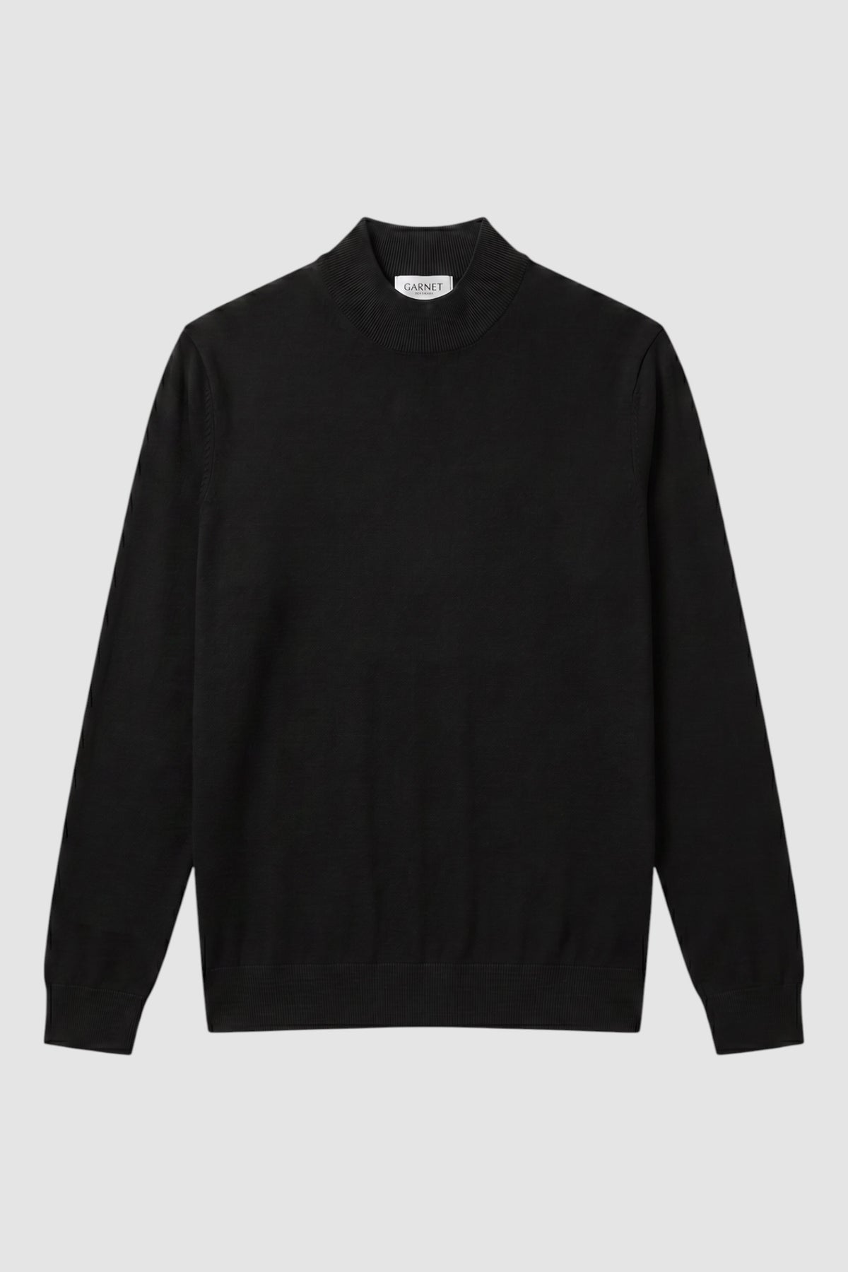 Merino Wool Solid Mock Neck Sweater
