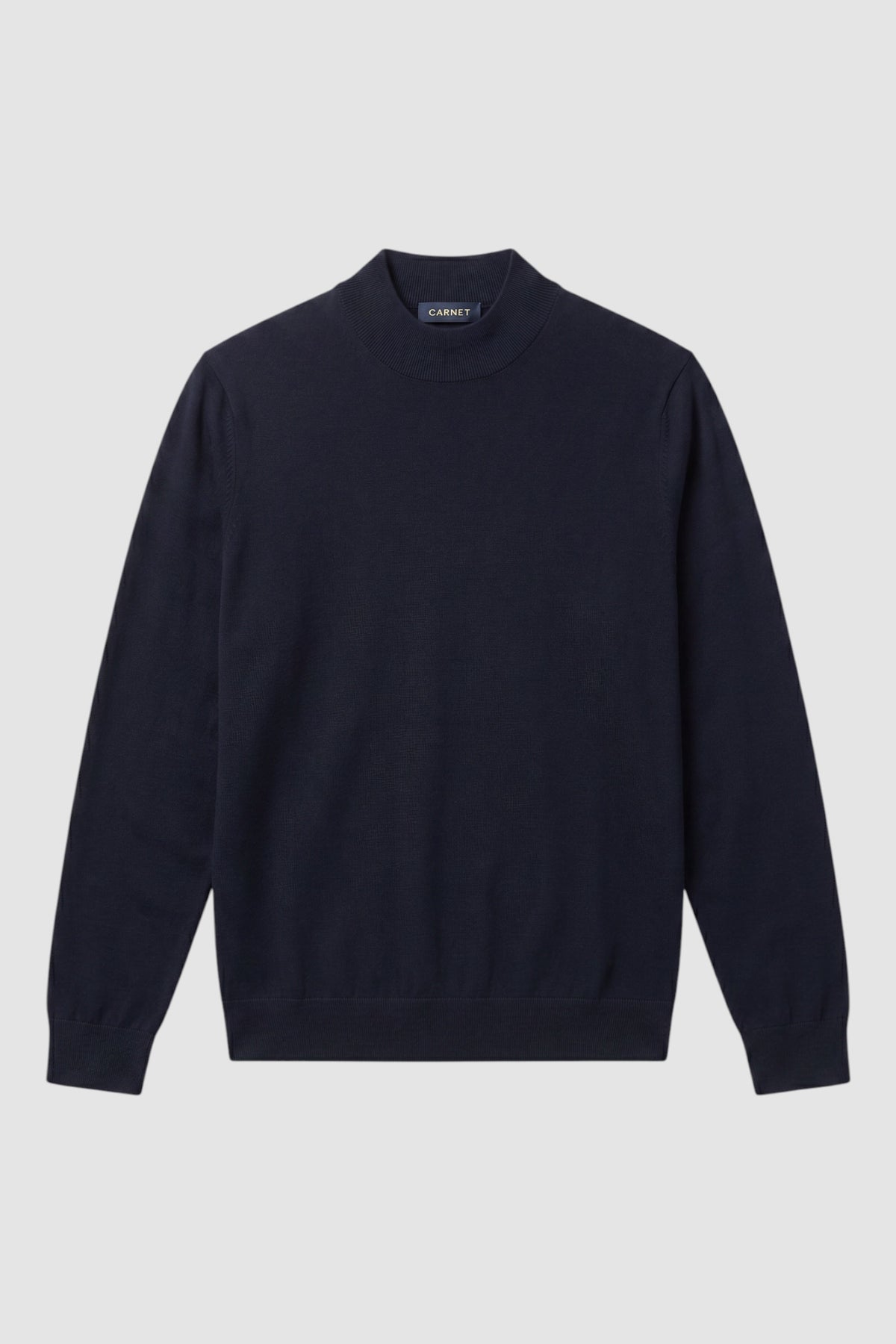 Merino Wool Solid Mock Neck Sweater