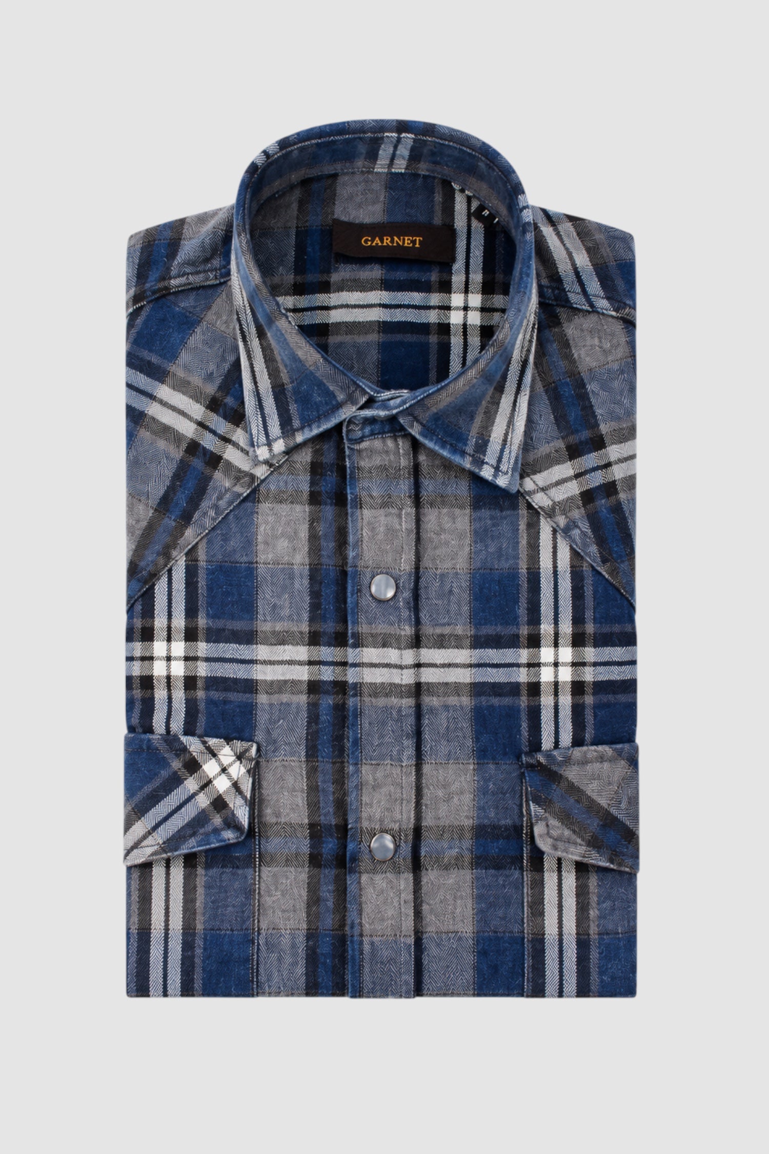 Soft Wash Plaid Denim Shirt