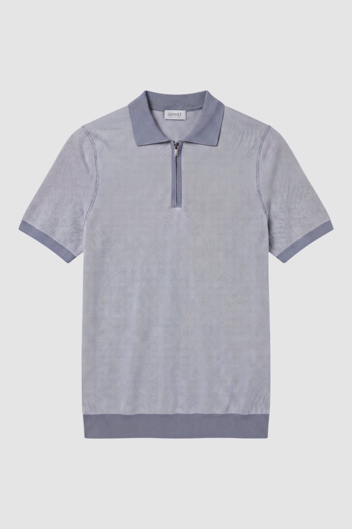 Zipper Short Sleeve Polo Sweater